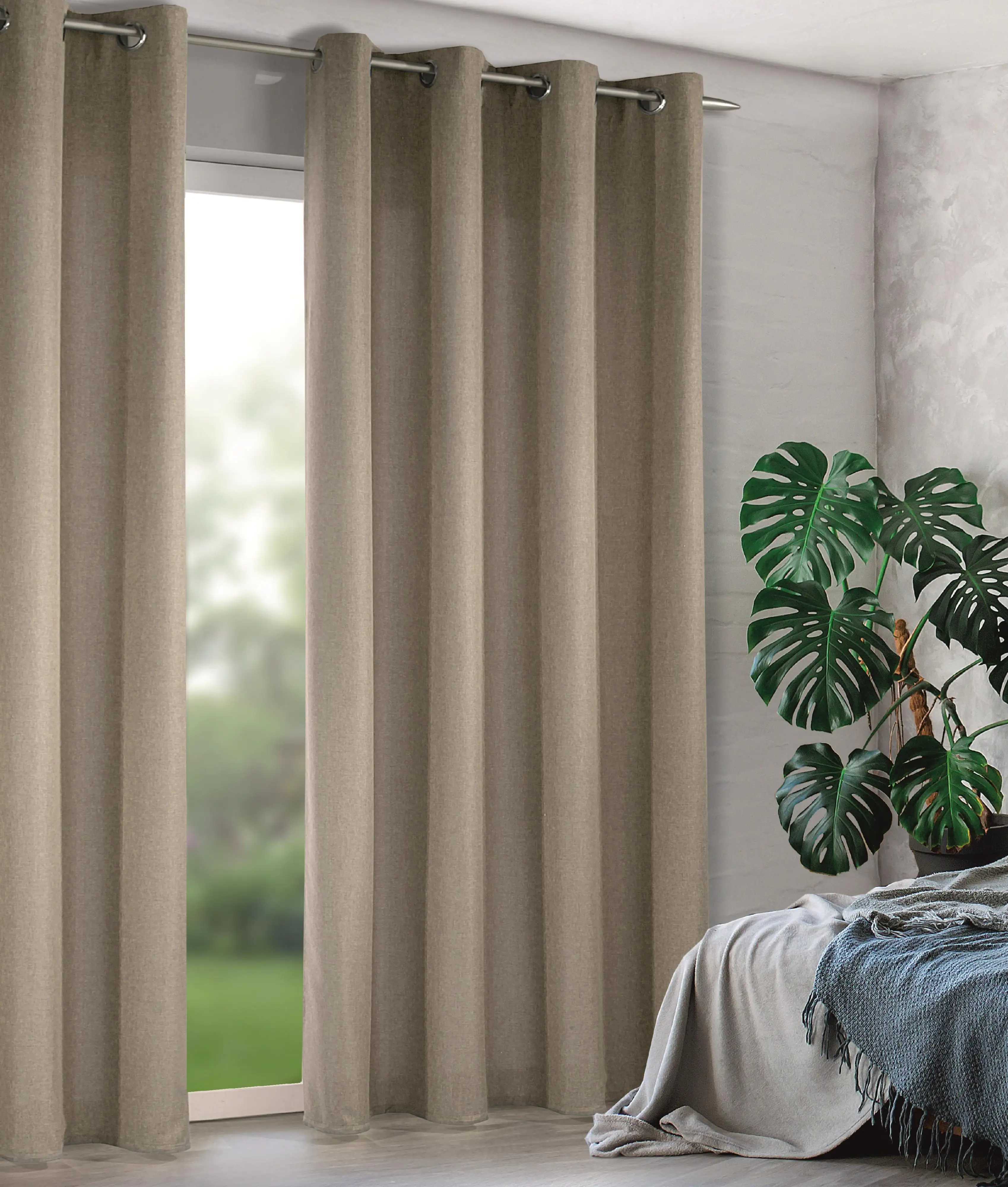 Neusser Collection Ösenschal Nevio leinen, 135 x 245 cm