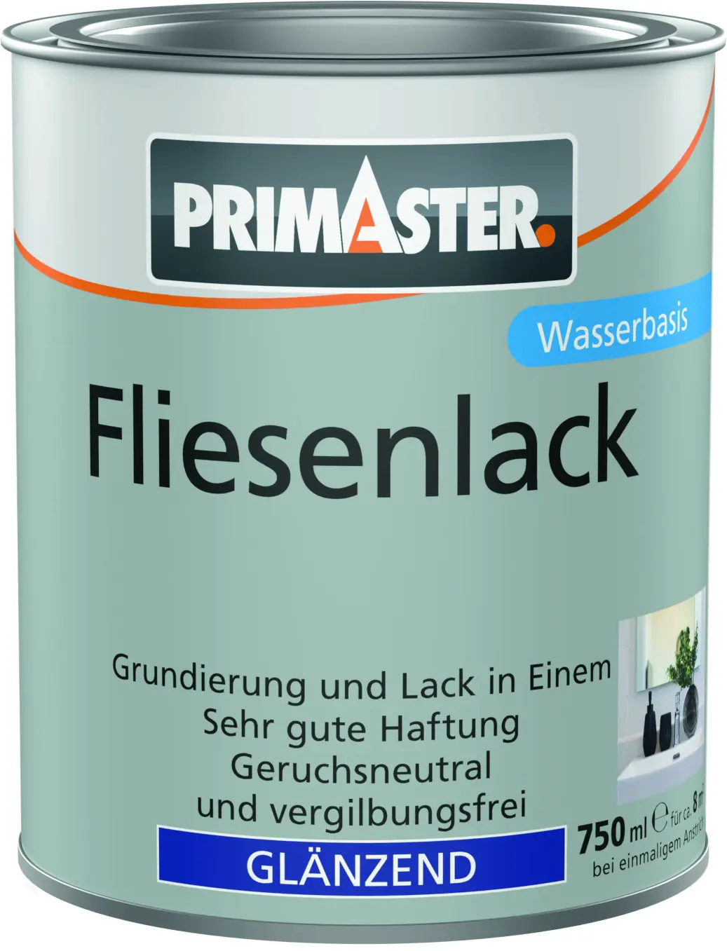 Primaster Fliesenlack 750 ml grau glänzend Primaster Fliesenlack 750 ml grau glänzend