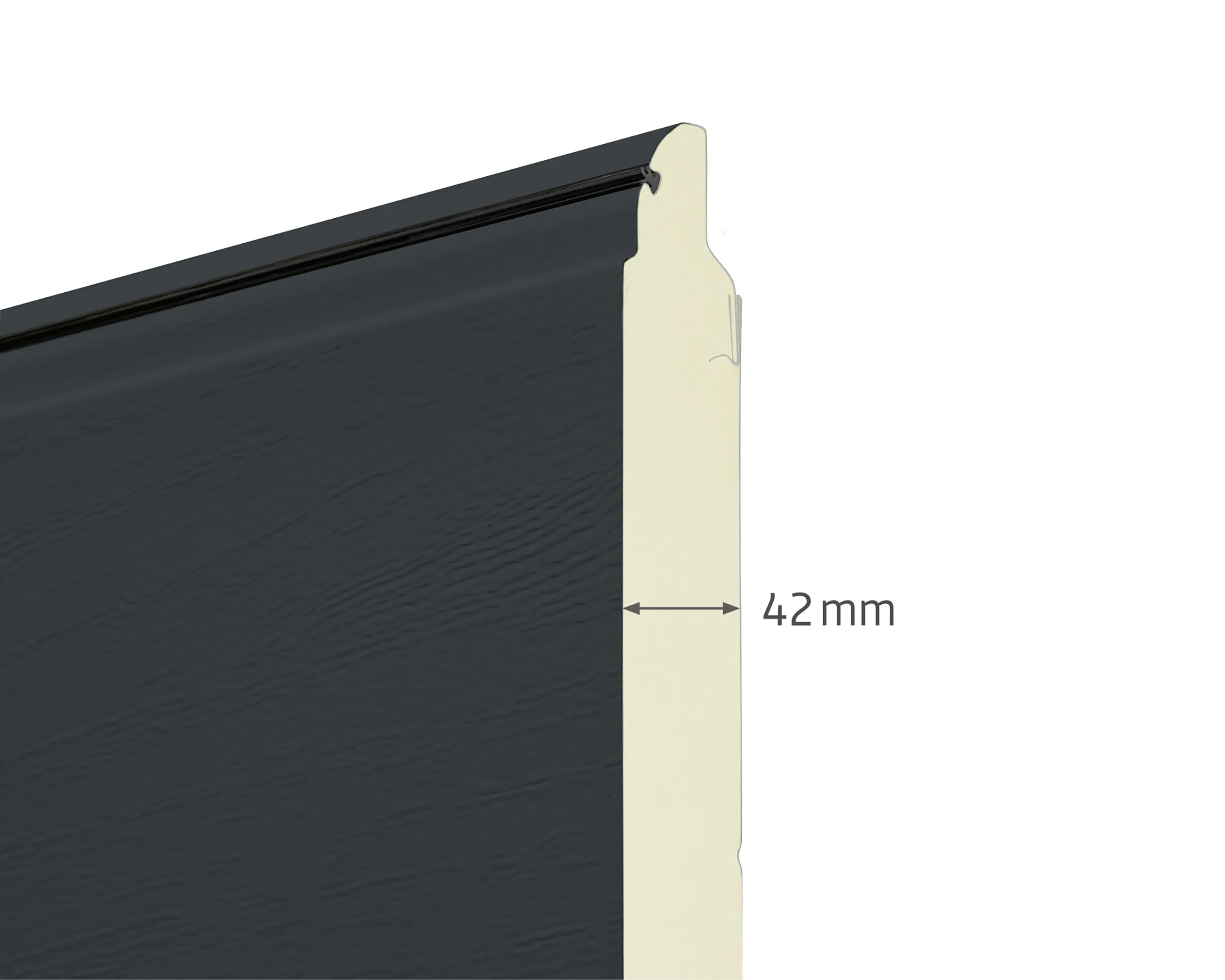 EcoStarMatic Garagen-Sektionaltor 237,5 x 212,5 cm anthrazitgrau Inkl. Torantrieb Liftronic 700