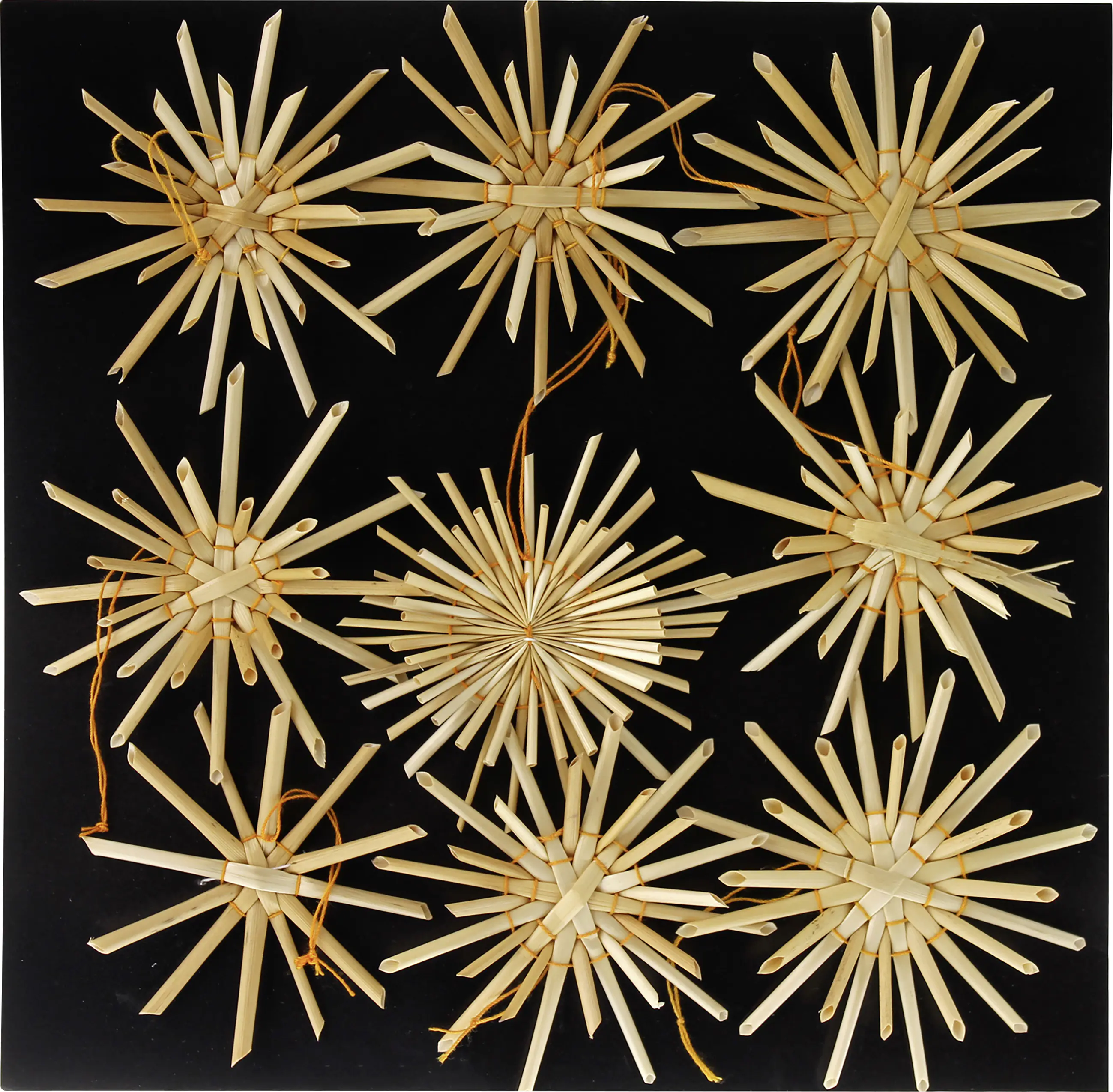 Dekoanhänger Strohsterne Ø 9 cm natur 9 Stück