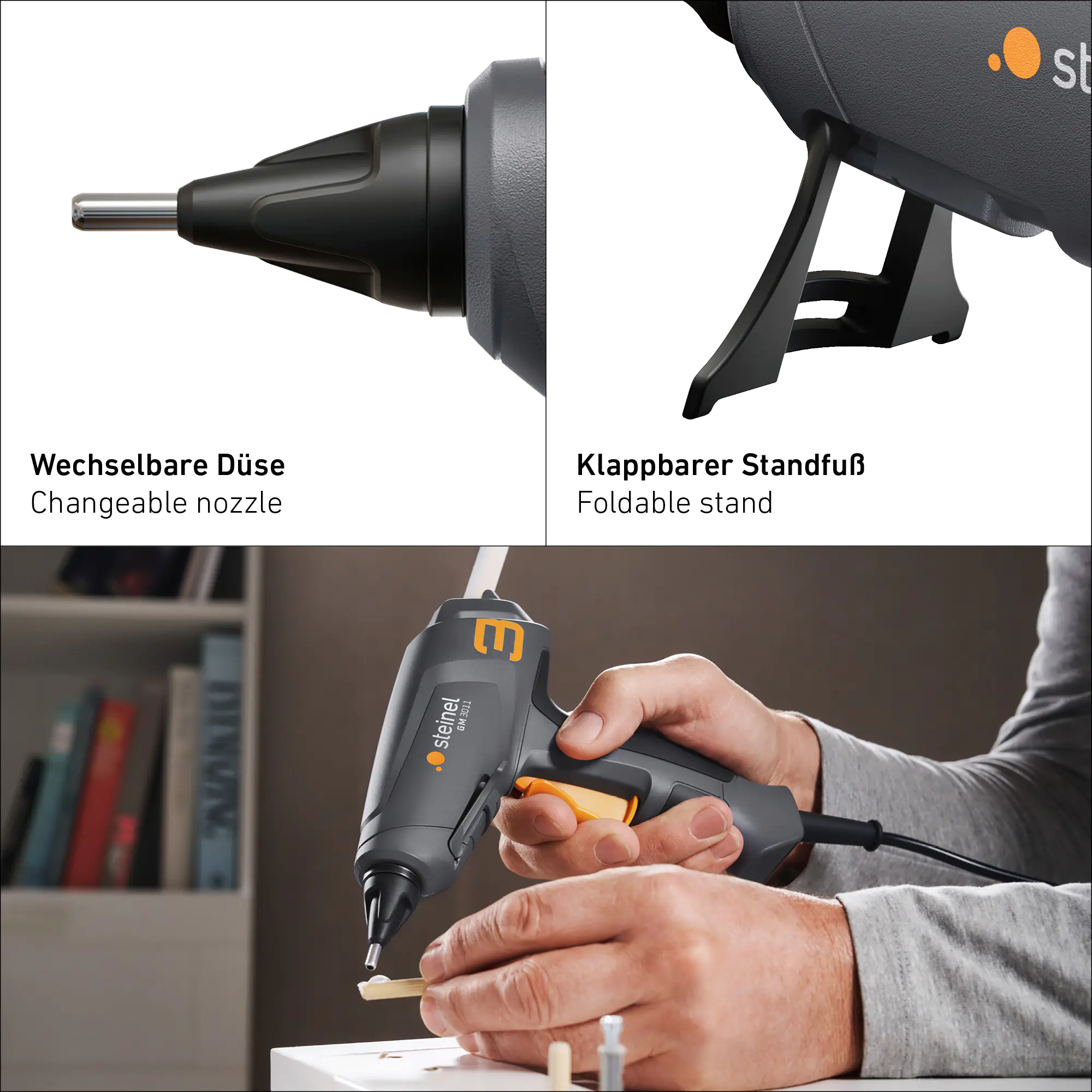 Steinel Heißklebepistole GlueMatic 3011 inkl. 3 Klebesticks 