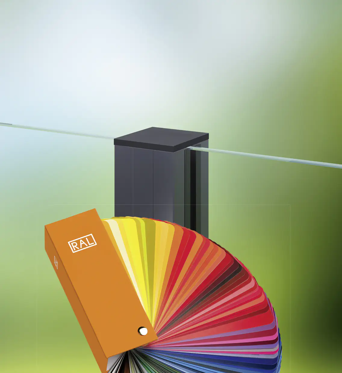 Aluminium-Pfosten 127 cm, 68 x 68 mm, RAL nach Wunsch