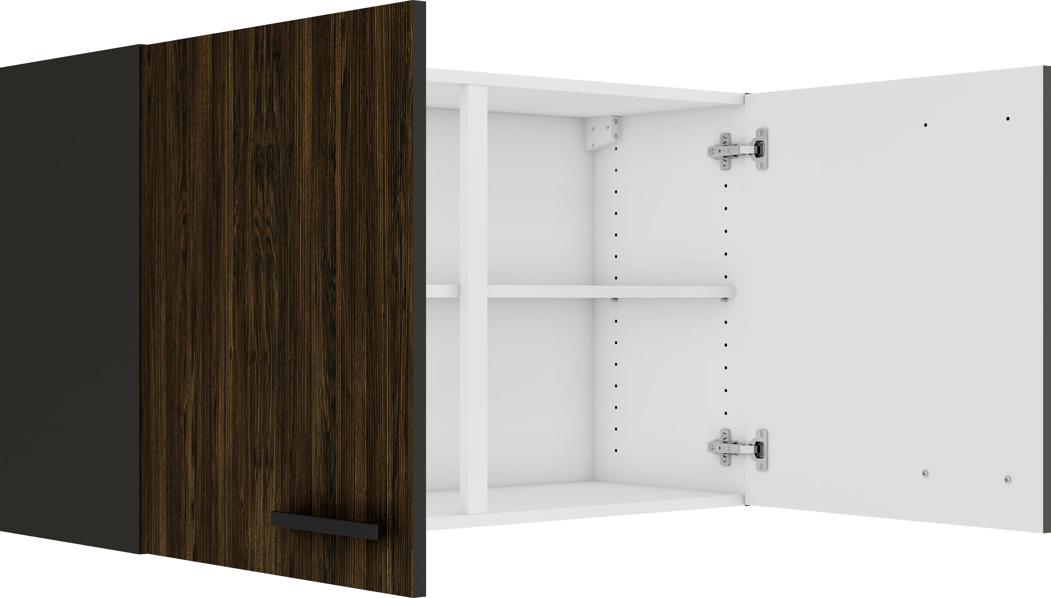 Optifit Oberschrank Rimini 409 nussbaum/anthrazit 100 cm