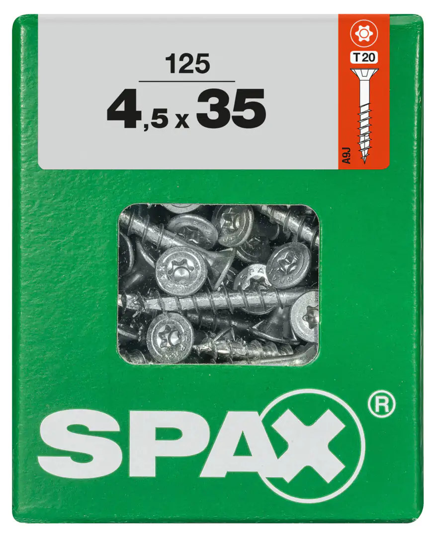 Spax Universalschrauben 4.5 x 35 mm TX 20 - 125 Stk. Spax Universalschrauben 4.5 x 35 mm TX 20 - 125 Stk.