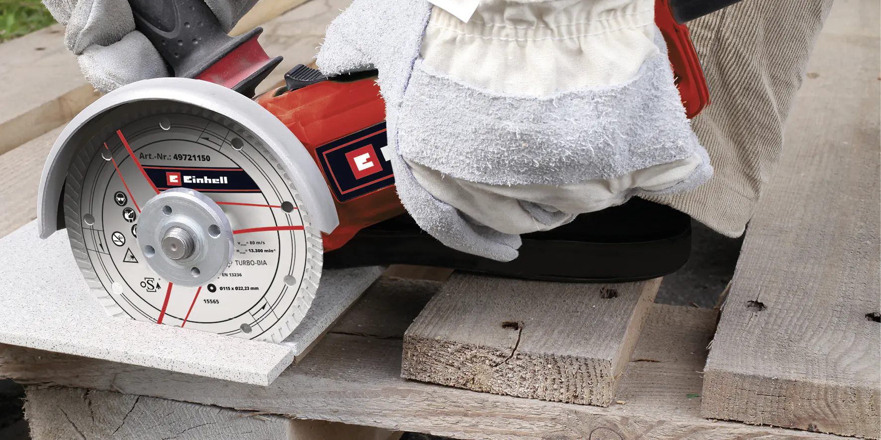 Einhell Diamant-Trennscheibe für Fliesenschneider und Winkelschleifer 115 x 1,4 mm