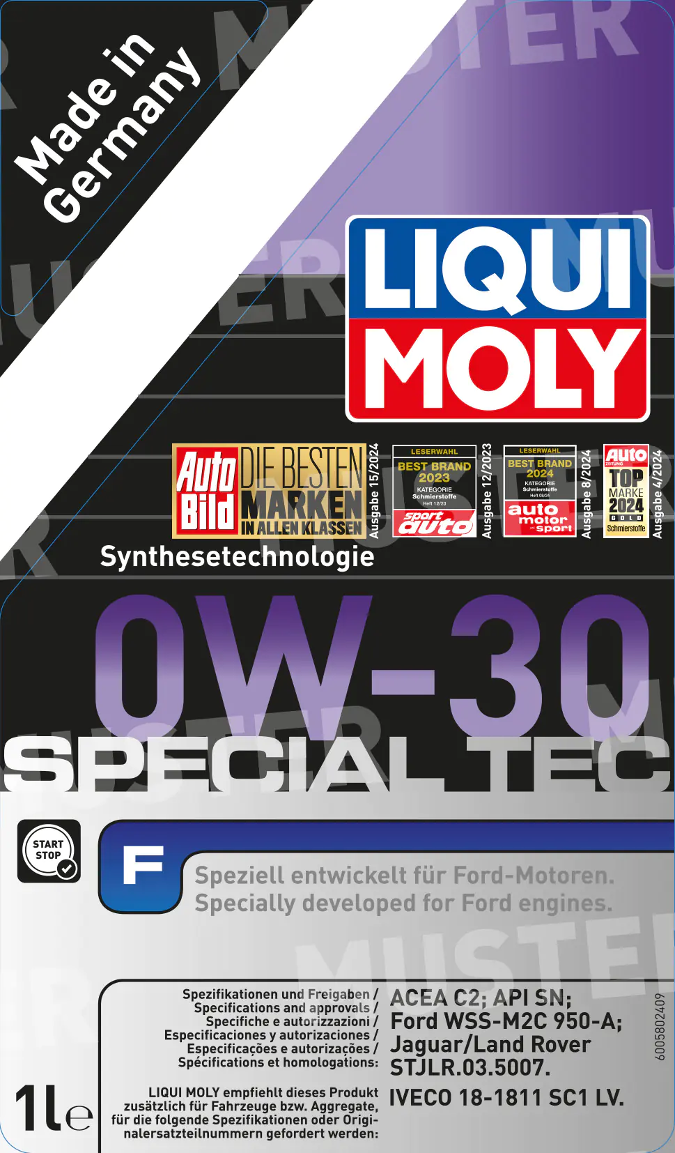Liqui Moly Motoröl Special Tec F 0W-30 1 L