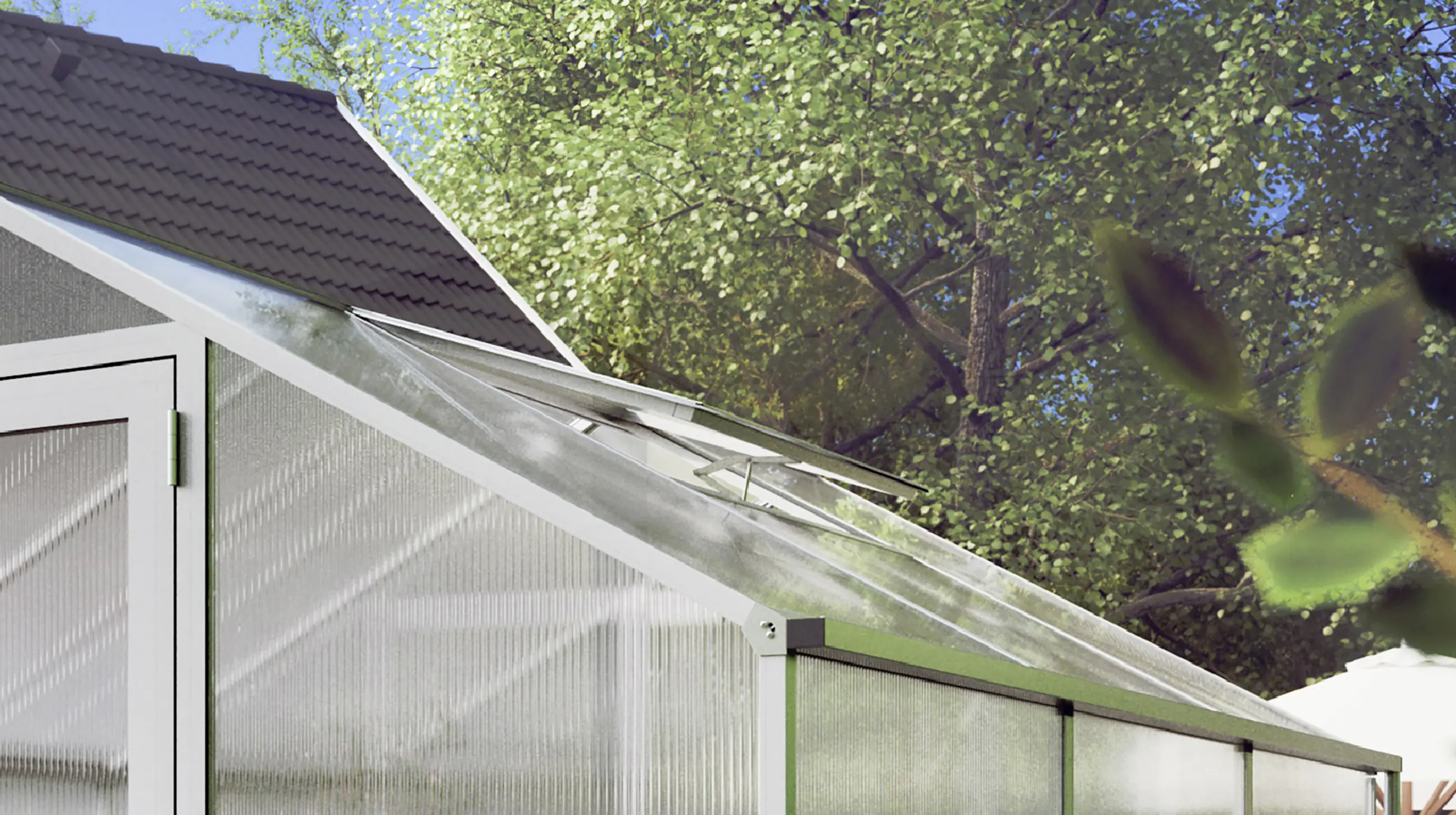 KGT Zusatz Dachfenster für Gewächshaus Rose/Orchidee/Lilie 102 x 63 cm