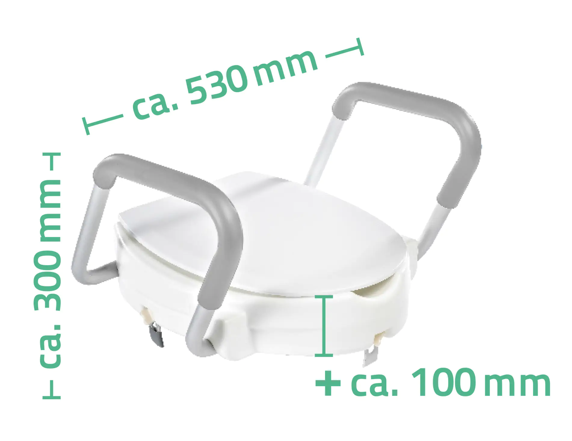 Ridder WC-Sitz-Erhöhung mit Griffen und Deckel
