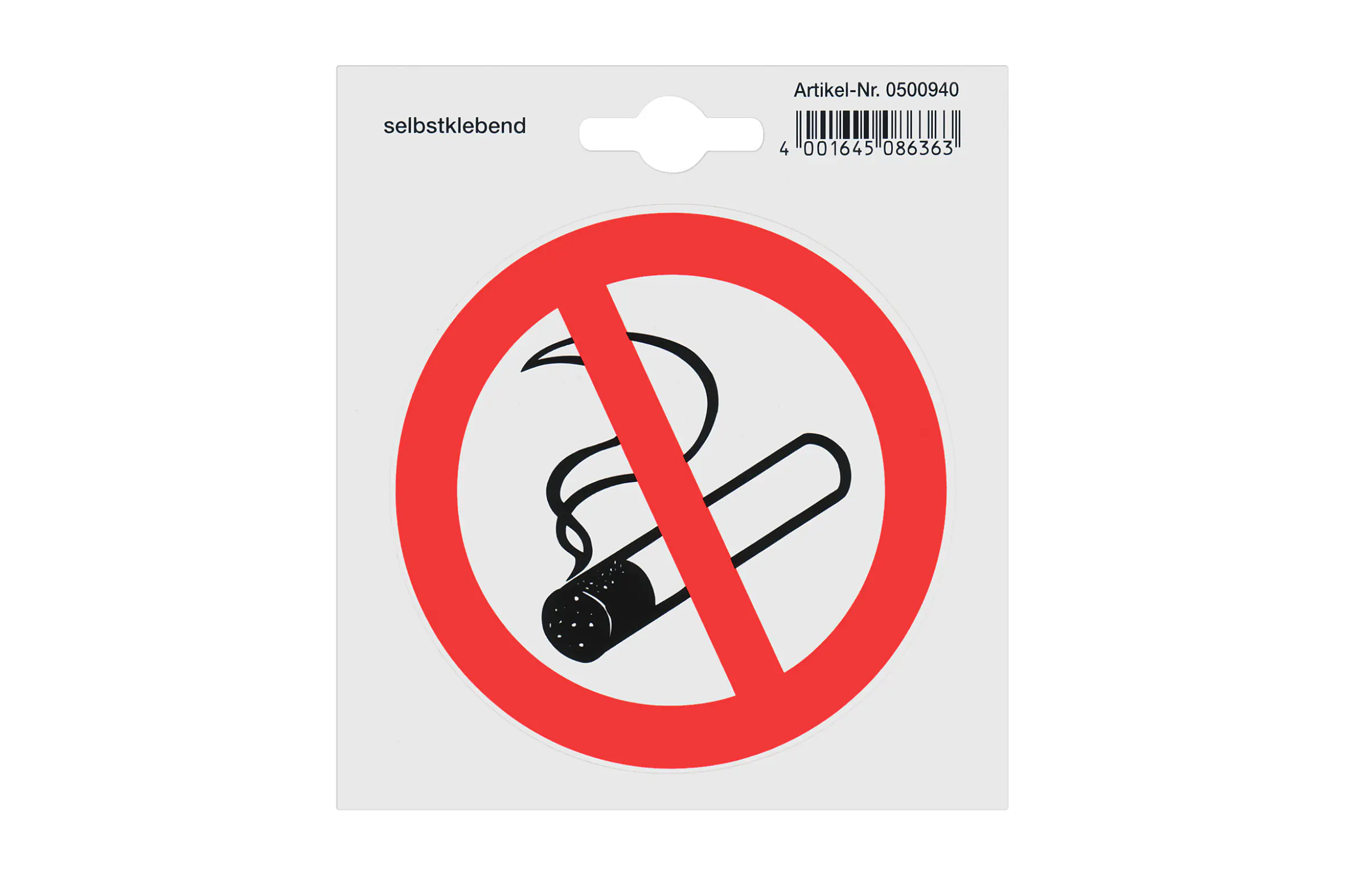 Conmetall Aufkleber Rauchverbot PVC Ø 10 cm rot/weiß