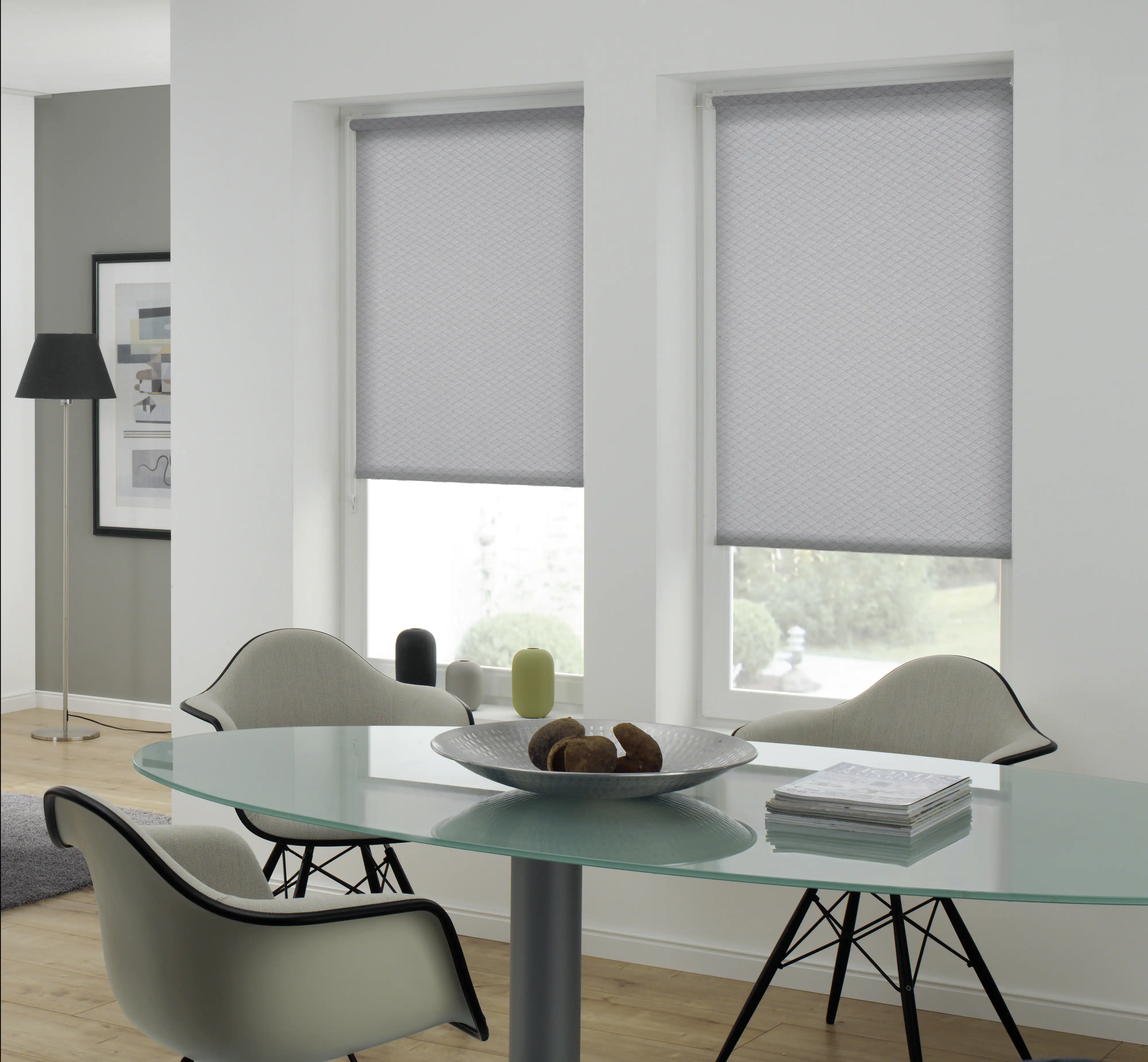 Gardinia EasyFix Rollo hellgrau 100 x 160 cm Shaun