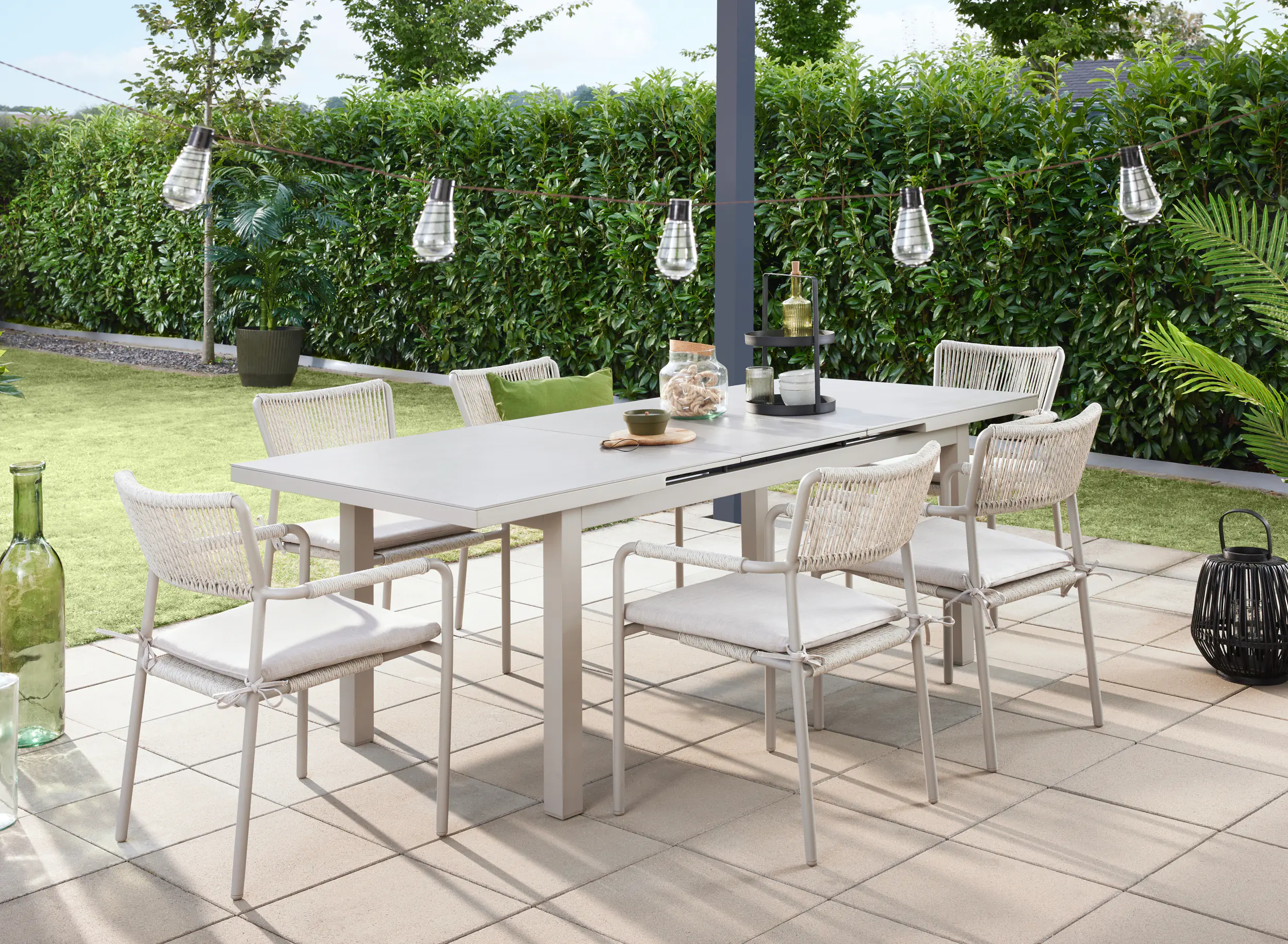 Primaster Garten-Essgruppe Rhodos mit ausziehbarem Tisch Primaster Garten-Essgruppe Rhodos mit ausziehbarem Tisch