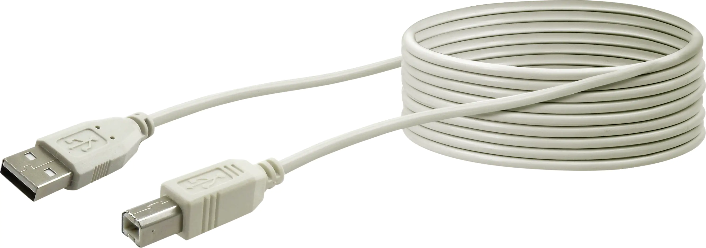 Schwaiger USB Anschlusskabel CK1563 531 grau, 3m, 1x USB 2.0 A Stecker / 1x USB 2.0 B Stecker