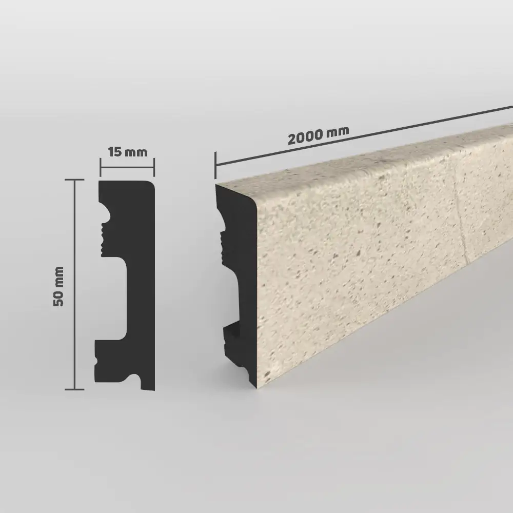 SELITSTYLE Sockelleiste FBL50 200 cm 50 x 15 mm wasserfest