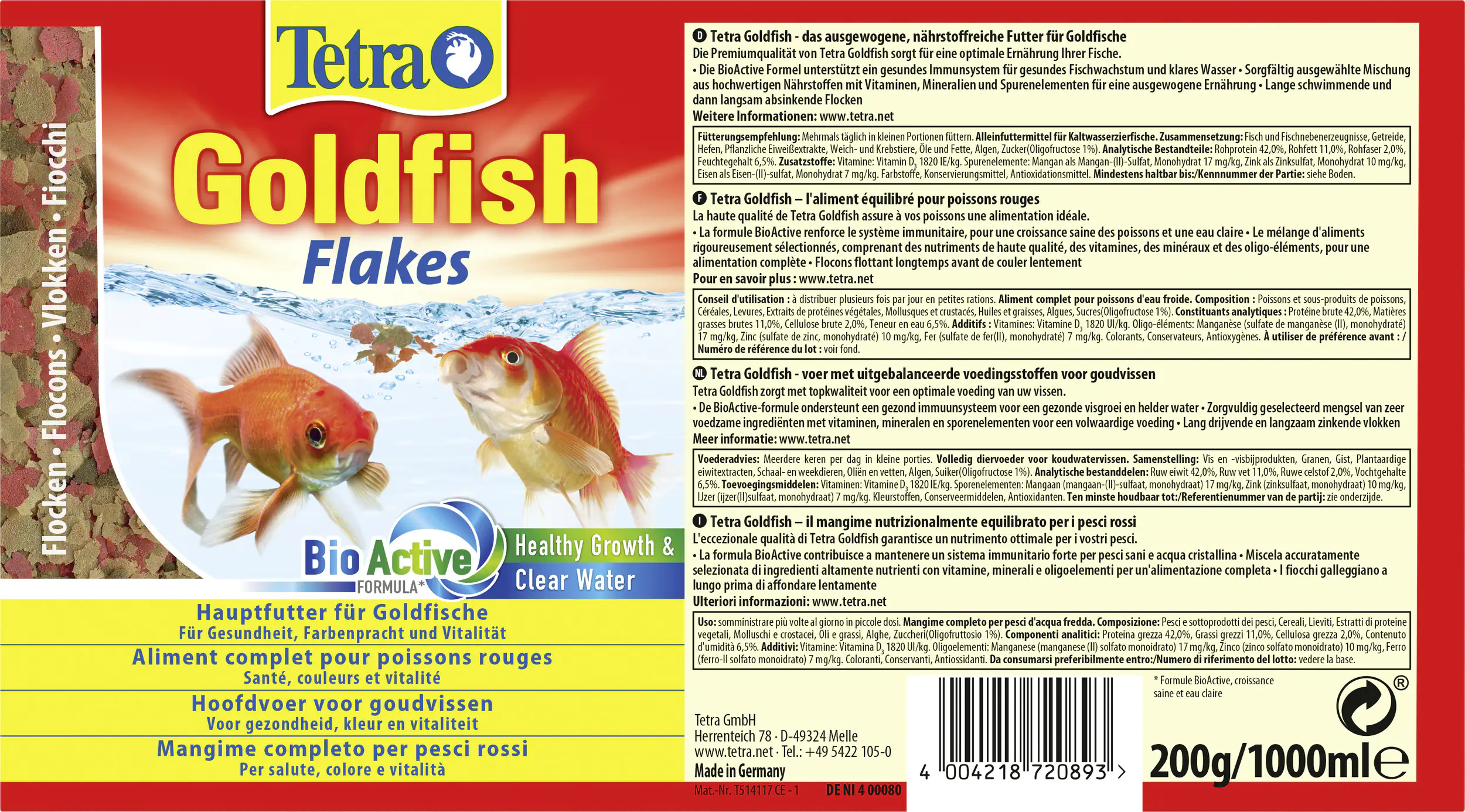Tetra Goldfish 1 L