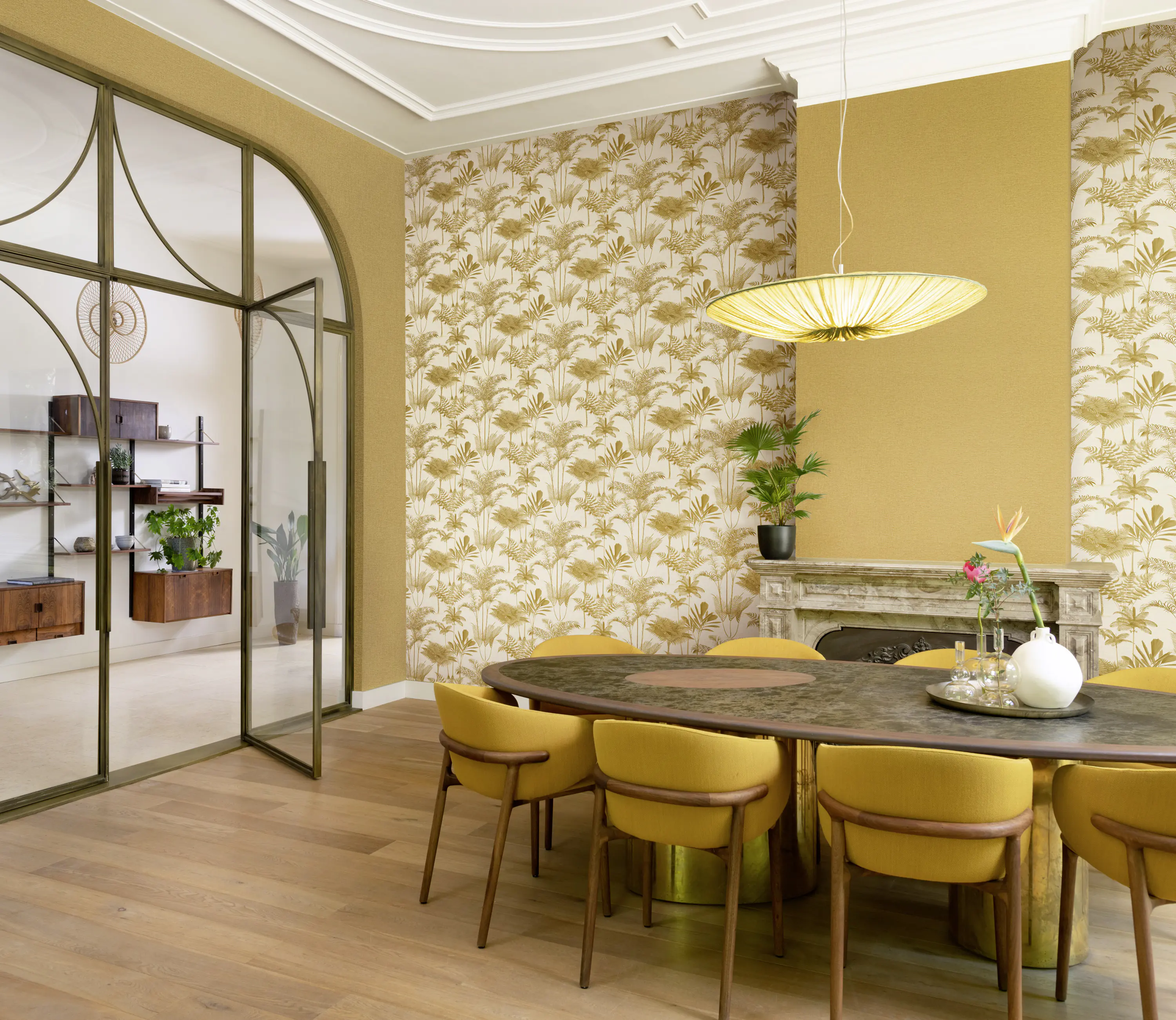 Rasch Vliestapete 555158 Gelb-Ocker Muster & Motive 10,05 m x 0,53 m