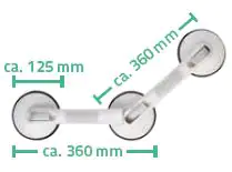Ridder Sauggriff Premium abgewinkelt, mit 3 Saugern