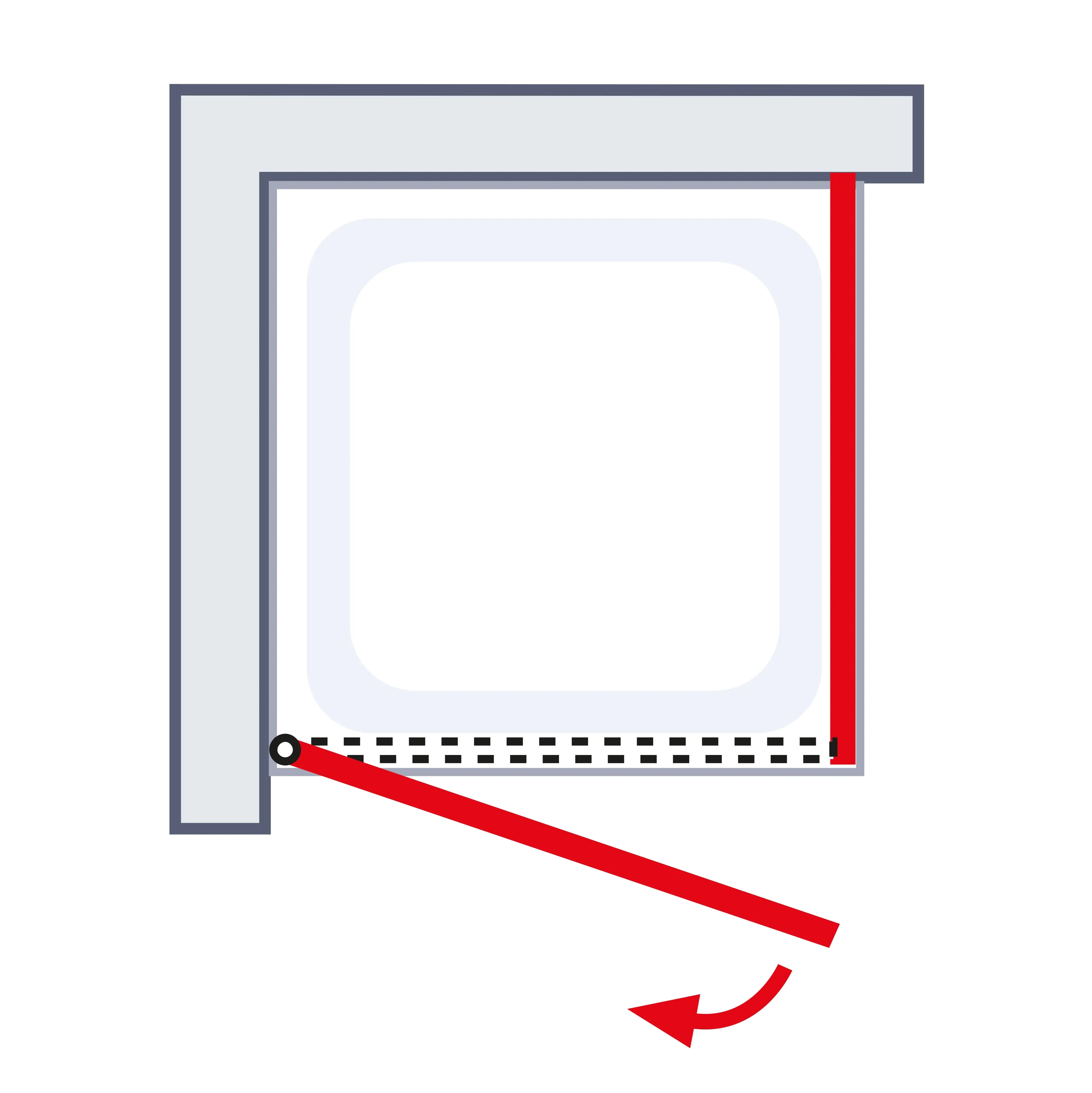 Schulte Drehtür mit Seitenwand Alexa Style 2.0 90 x 90 cm mattschwarz