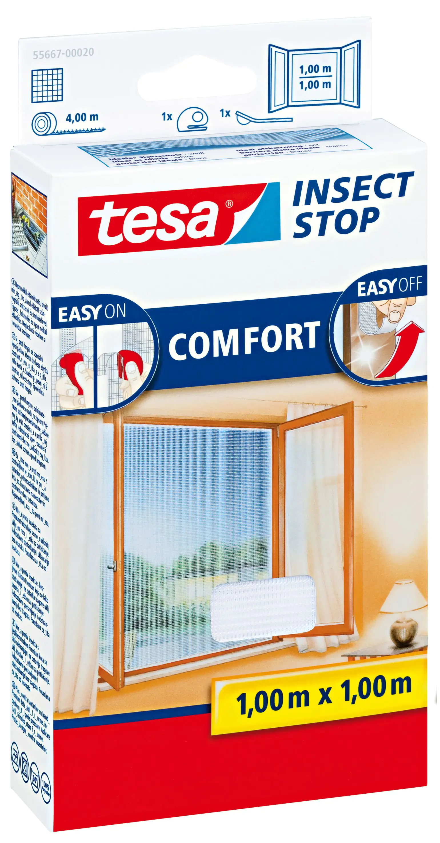 4042448857583 tesa Insektenschutz-Fenster COMFORT 100 x 100 cm weiß