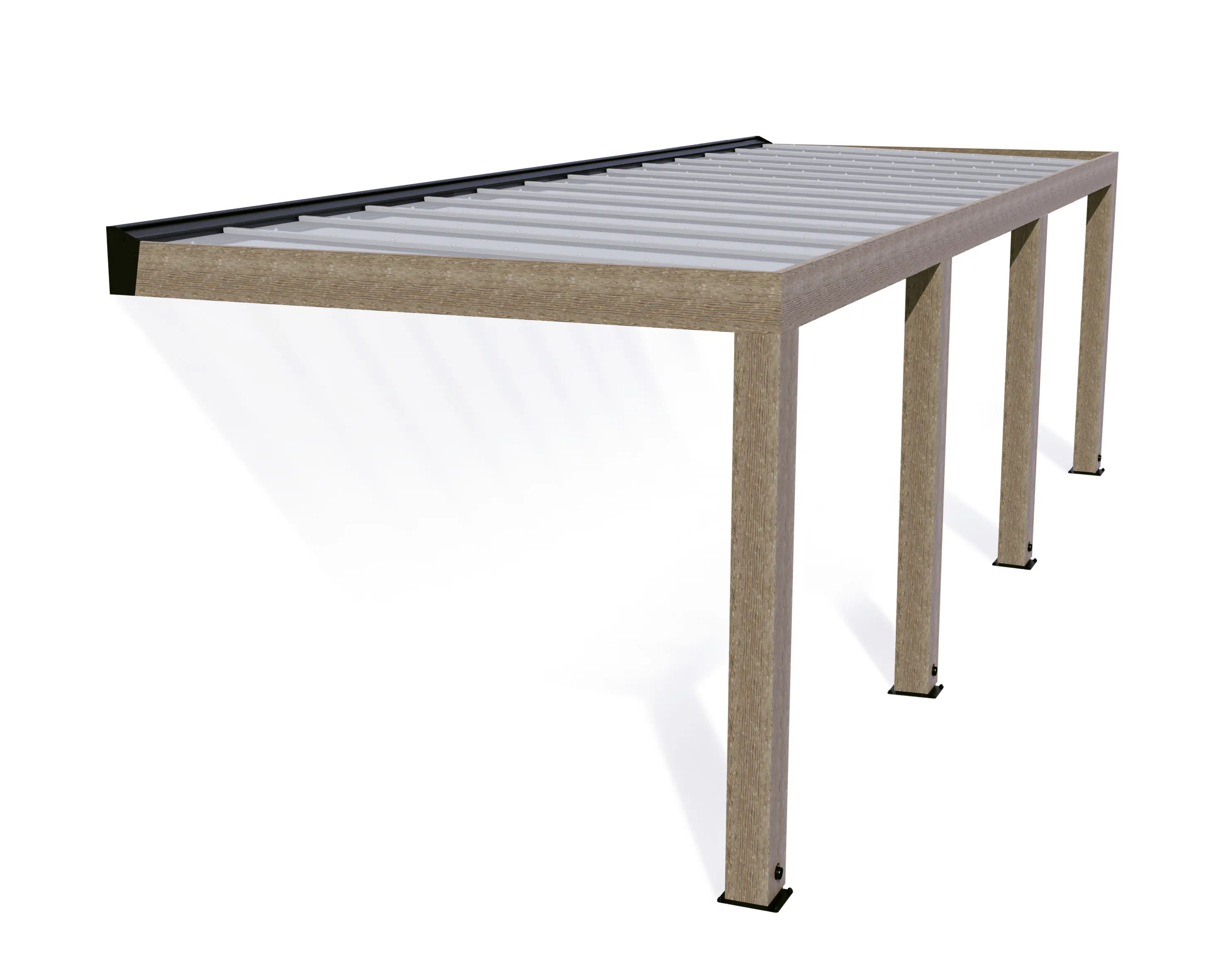 Canopia Terrassenüberdachung Helsinki Holz 860 x 294 cm braun