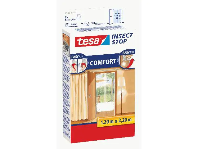 tesa Fliegenschutz-Tür COMFORT 120 x 220 cm - weiß
