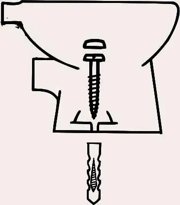 WC-Befestigung - für Stand WC mit Kappen / weiß