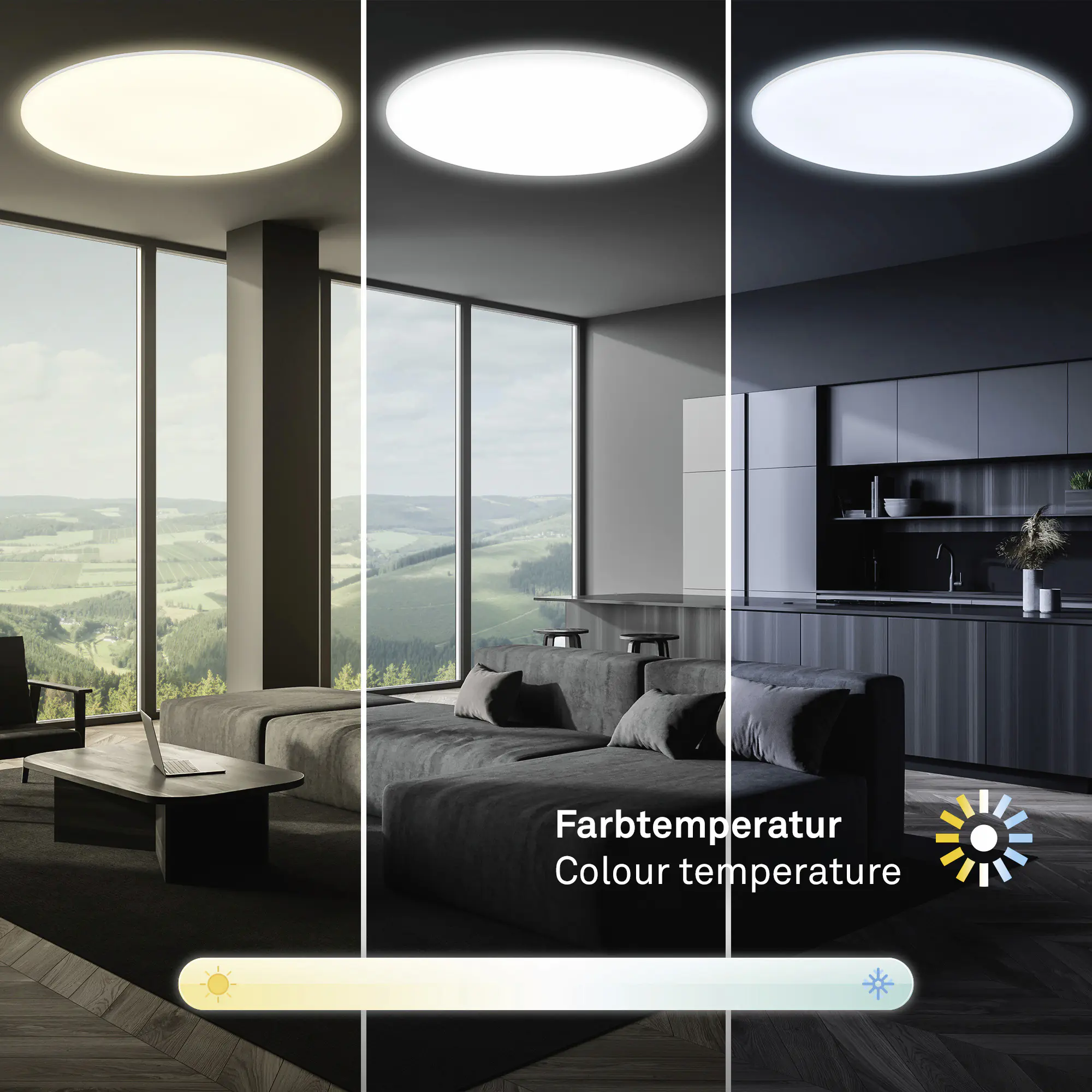 Briloner LED-Deckenleuchte Rowny Ø 45 cm weiß matt CCT dimmbar