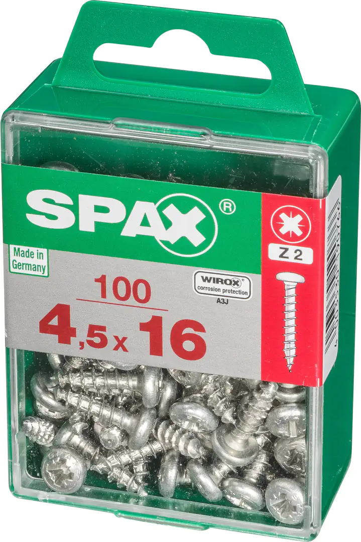 Spax Universalschrauben 4.5 x 16 mm TX 20 Rundkopf - 100 Stk.