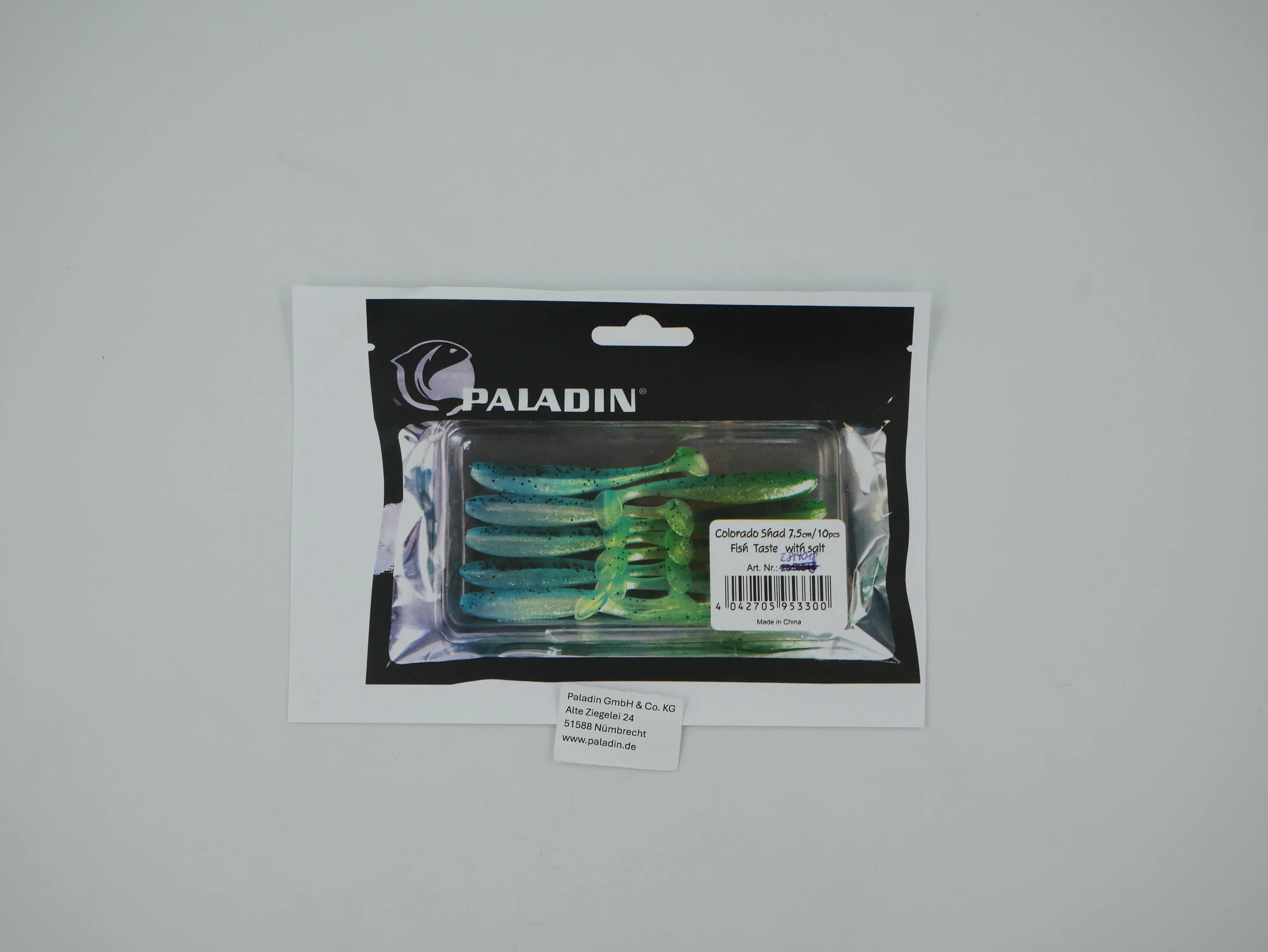 Paladin Colorado Shad 7,5 cm motoroil silver 12 Stück