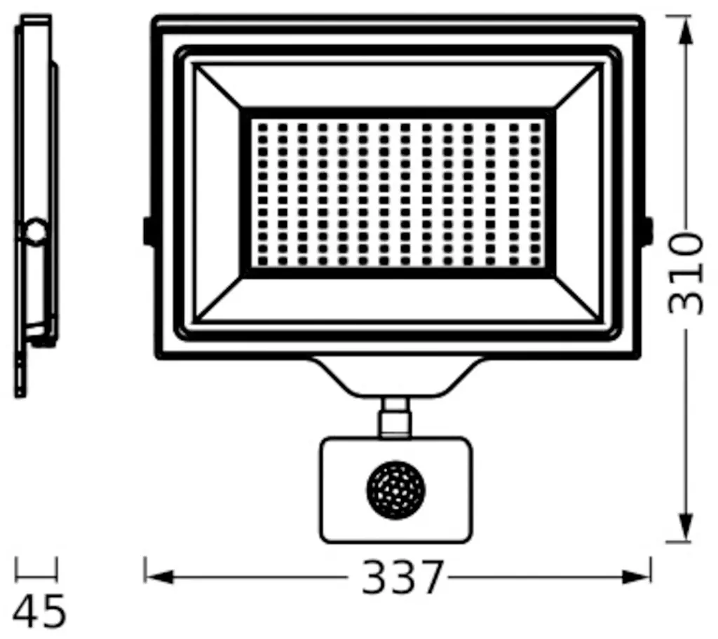 Ledvance LED Außenstrahler Floodlight Essential Sensor schwarz 150 W