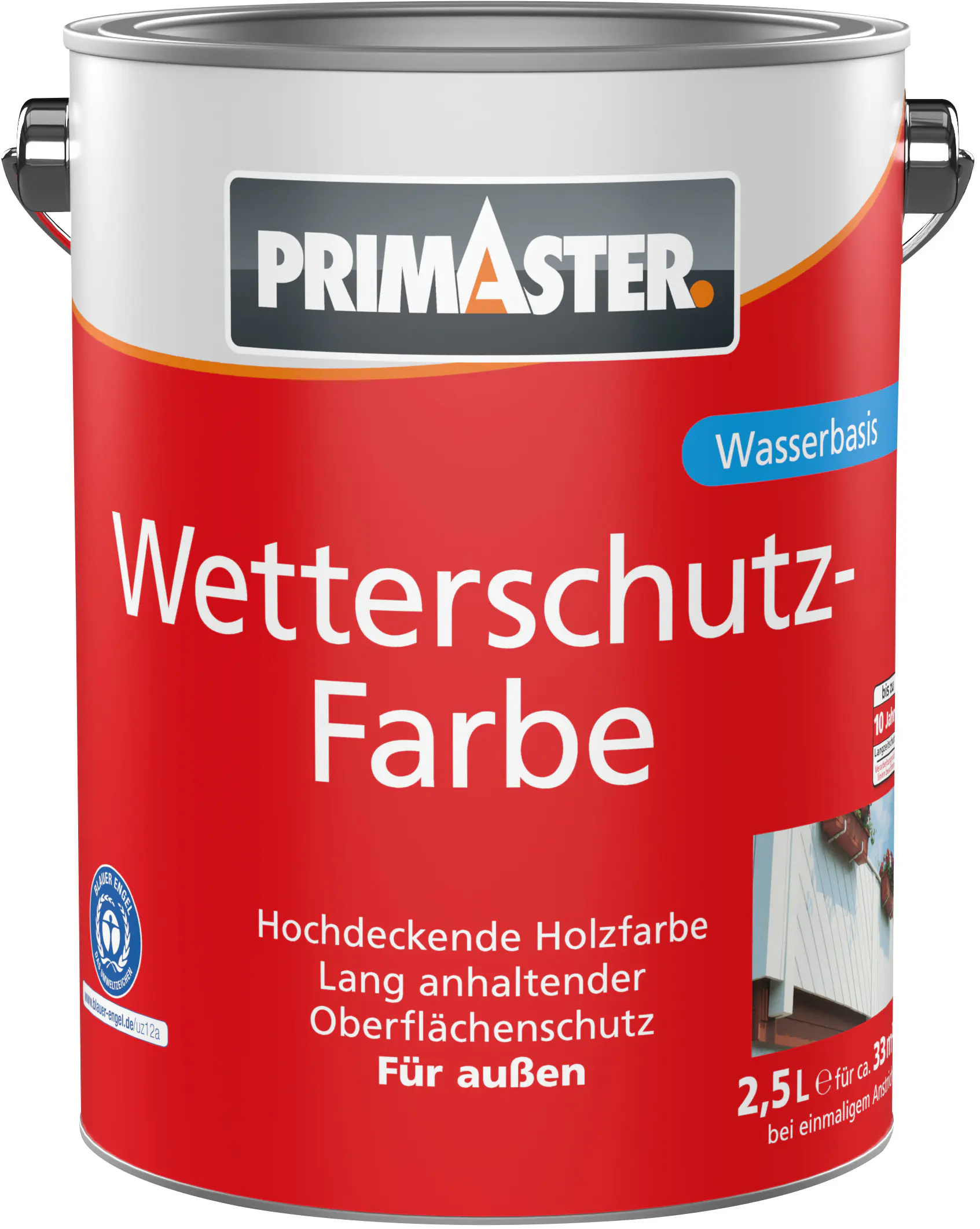 Primaster Wetterschutzfarbe 2,5 L weiß