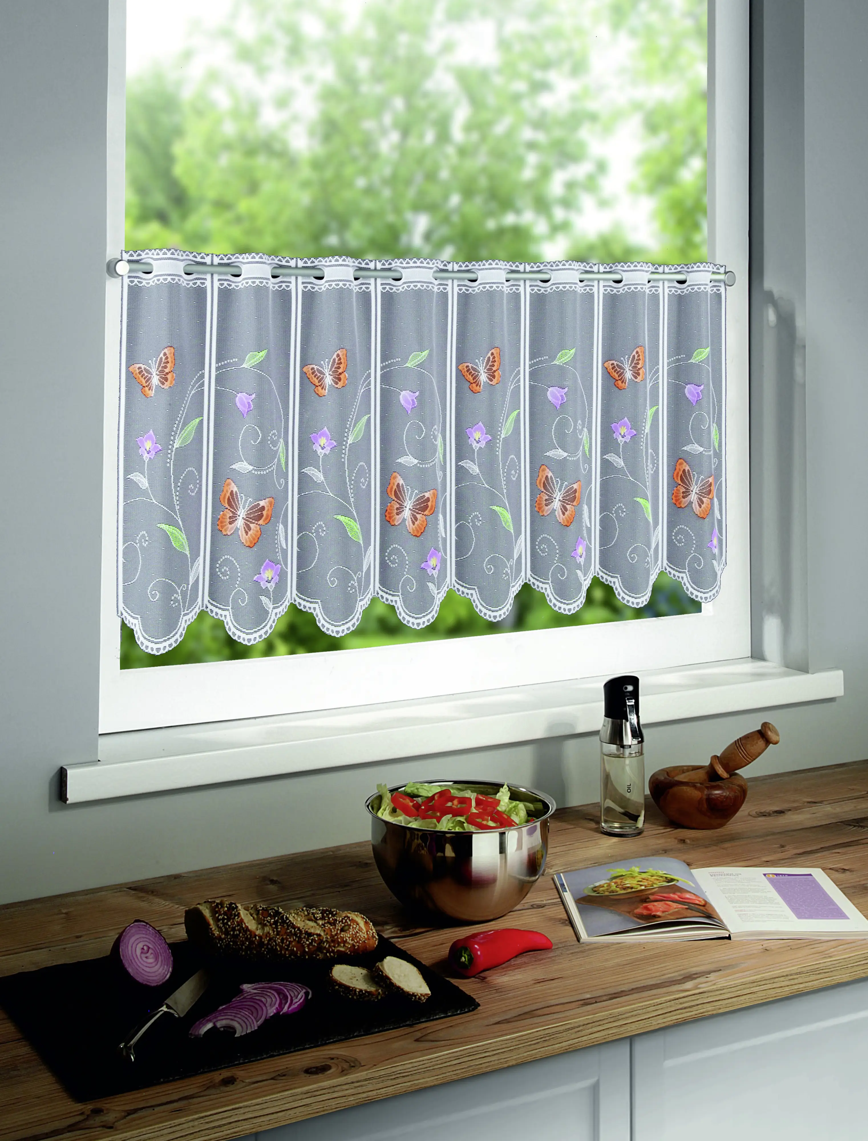 Neusser Collection Lamellenpanneau Aurelie Jacquard handcoloriert 145x60 cm