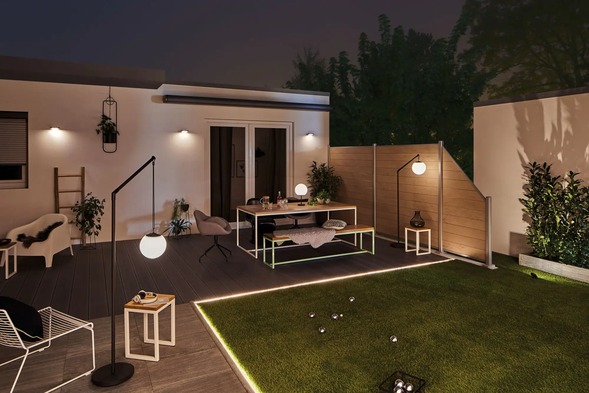 Paulmann LED Solar-Wandleuchte Ryse weiß warmweiß Bewegungsmelder