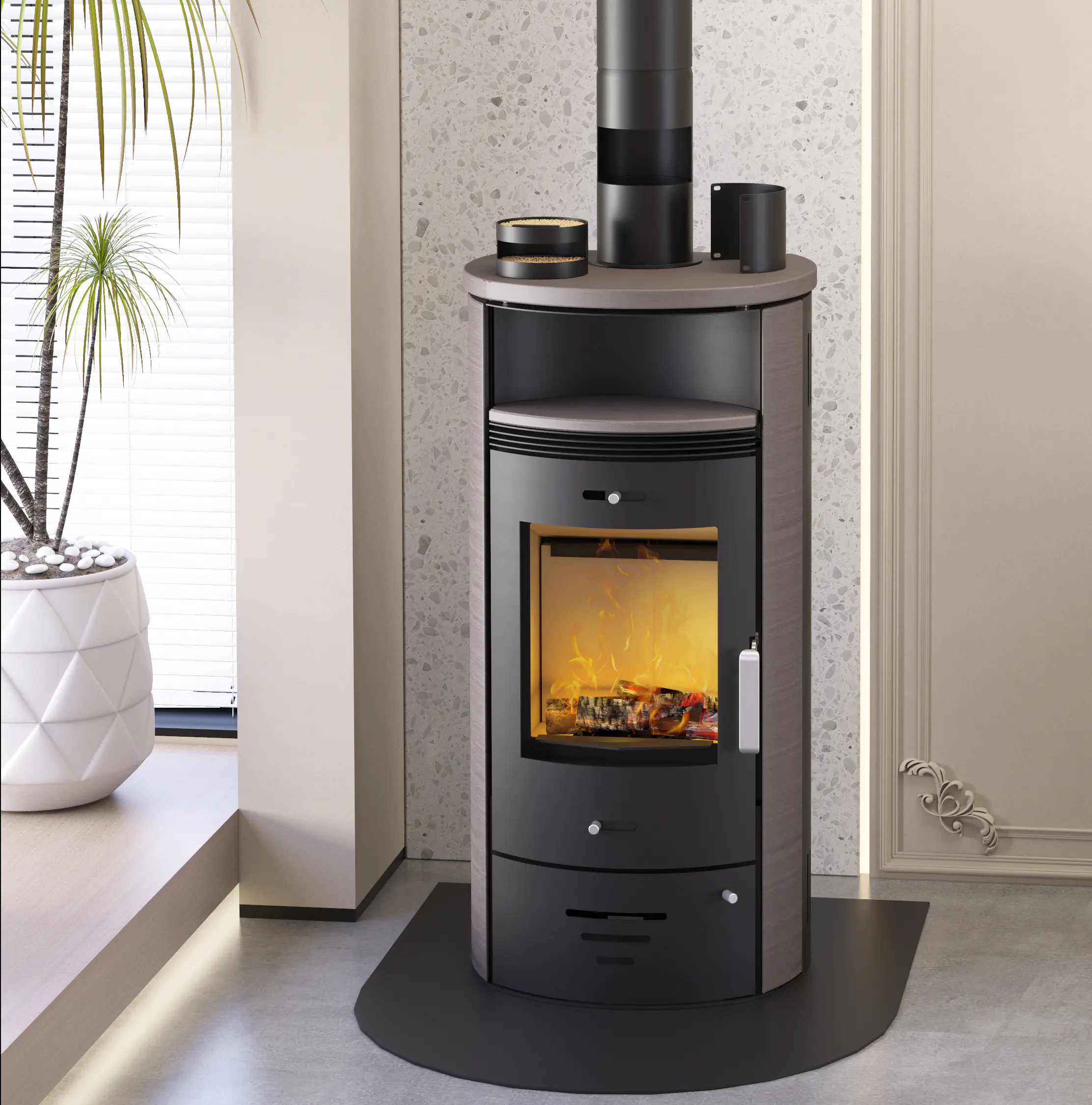 Accente Kaminofenfilter Sauberling schwarz