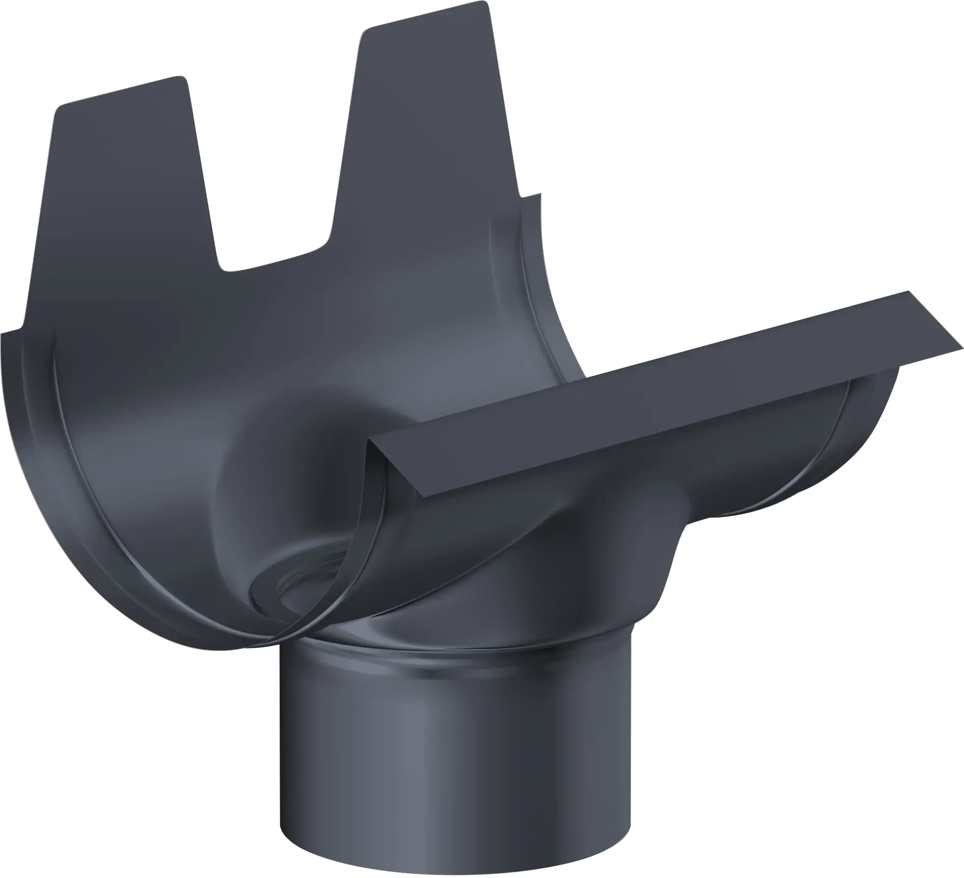 Sarei Alu-Einhangstutzen 200/60, anthrazit