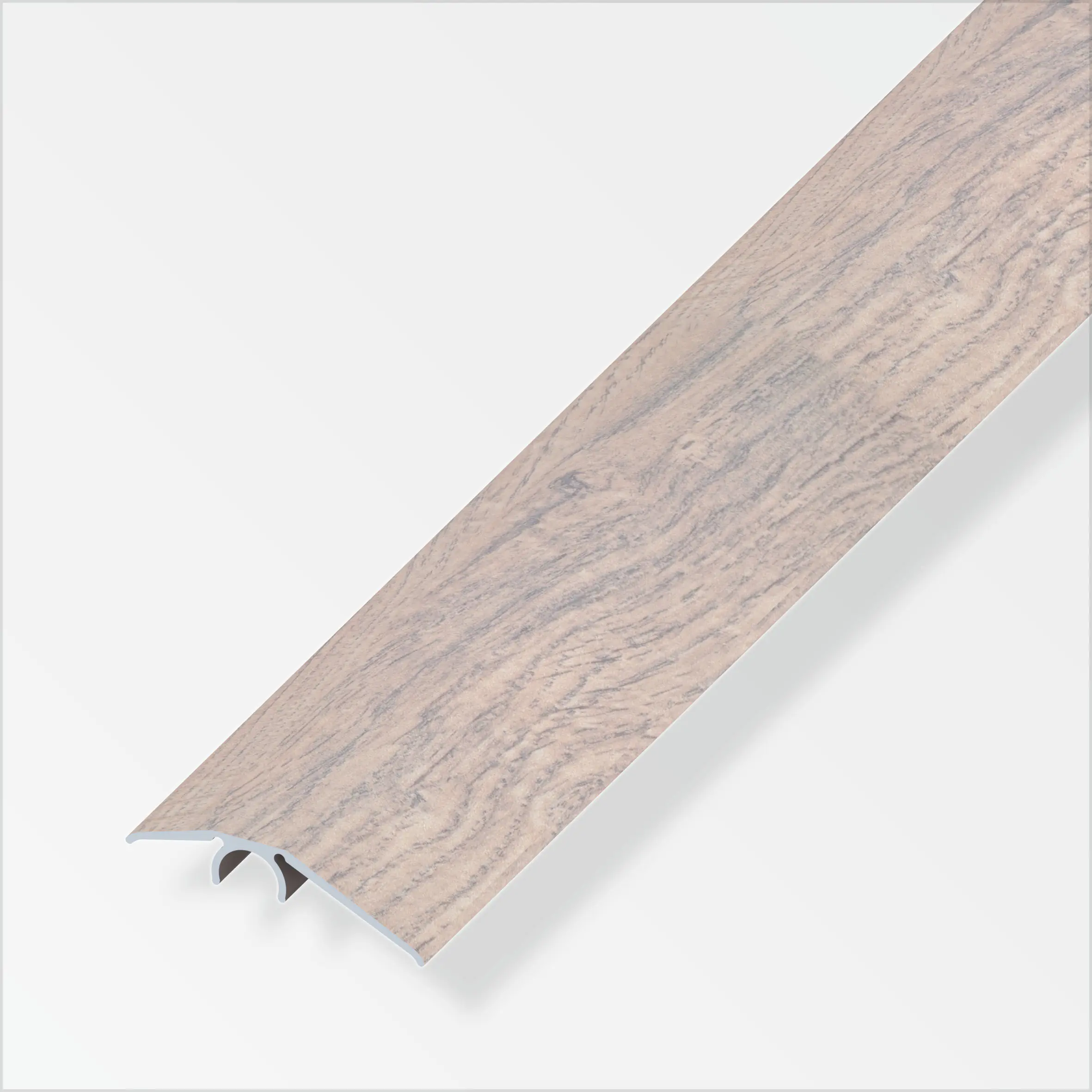 alfer Clipstech Niveauausgleichsprofil Aluminium 2 m x 40 mm eiche grau