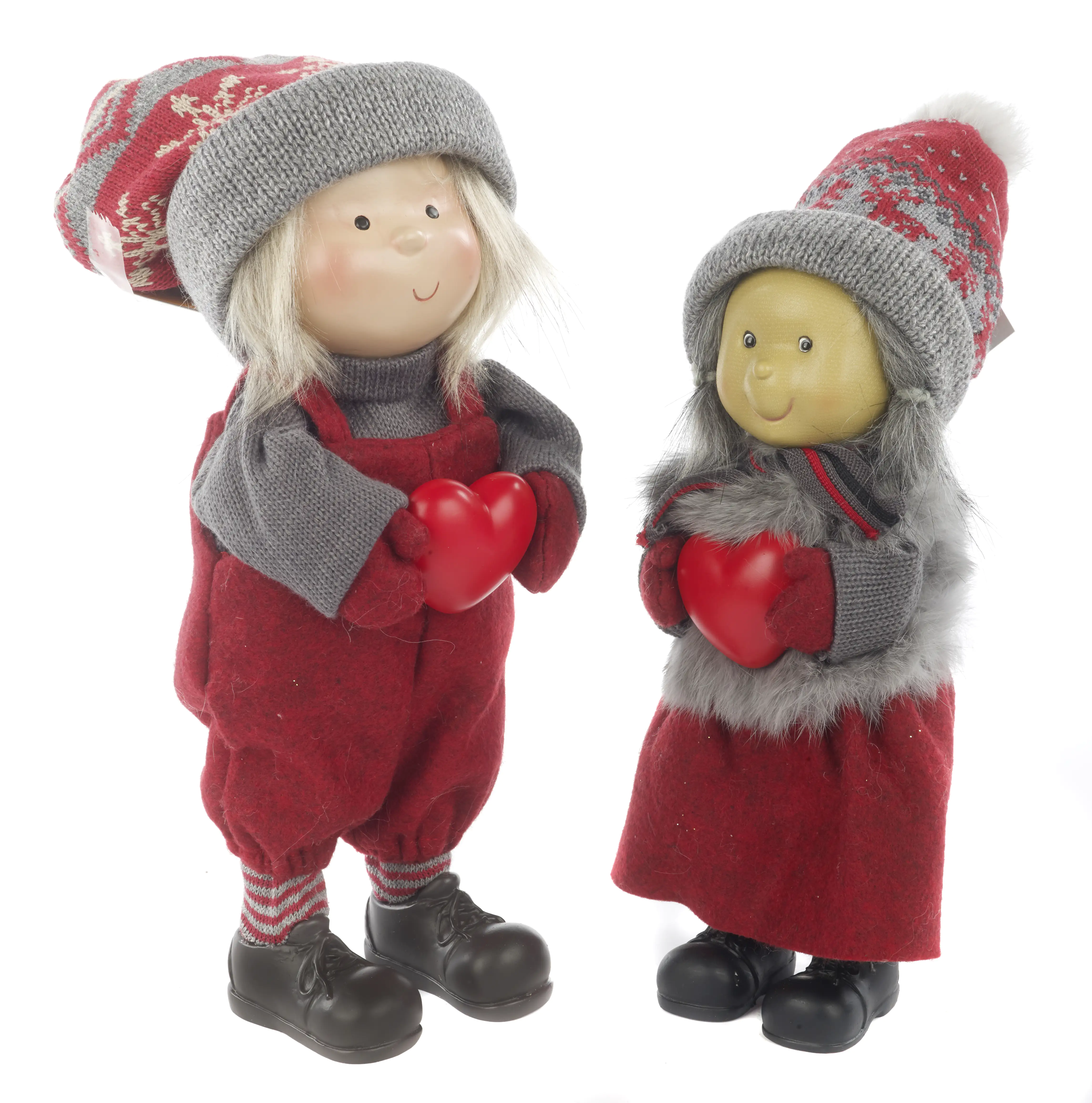 TrendLine Dekofigur Kind 43,5 cm rot grau