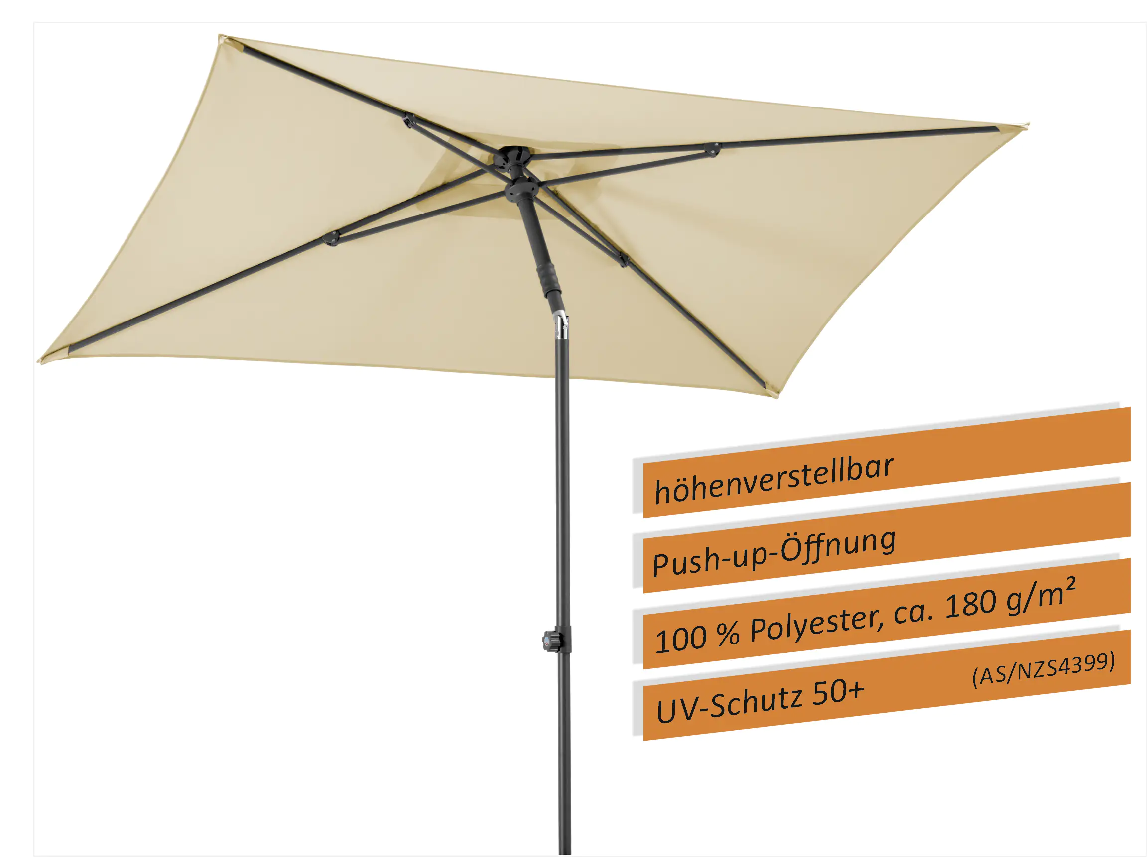 Schneider Sonnenschirm Sevilla natur 240 x 140 cm Schneider Sonnenschirm Sevilla natur 240 x 140 cm