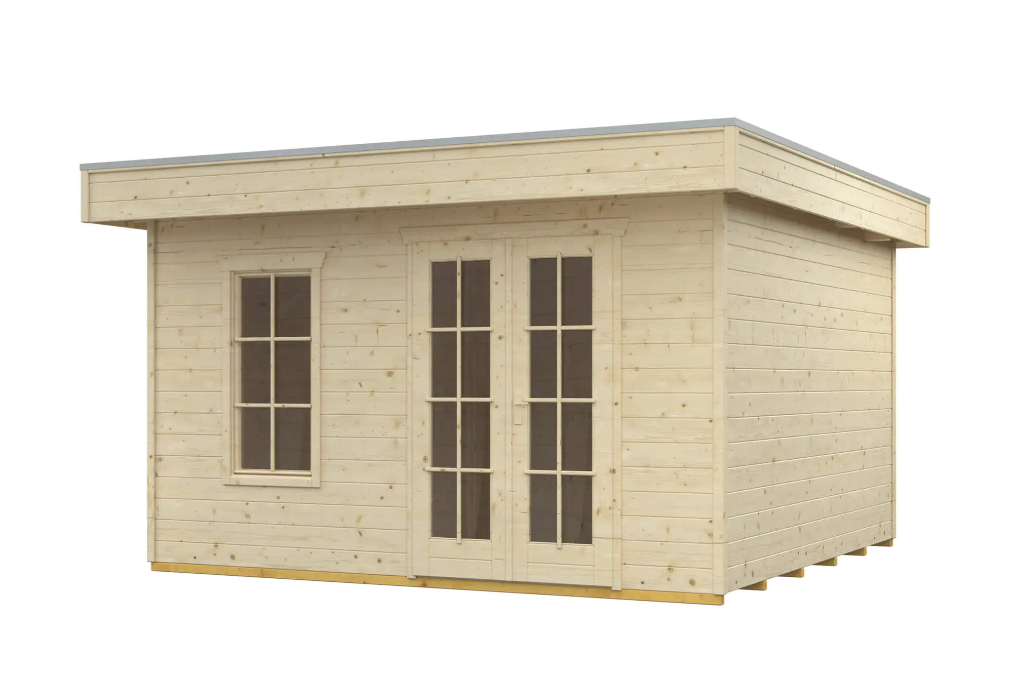SKAN HOLZ Blockbohlenhaus Breda 380 x 300 cm natur mit Fußboden SKAN HOLZ Blockbohlenhaus Breda 380 x 300 cm natur mit Fußboden