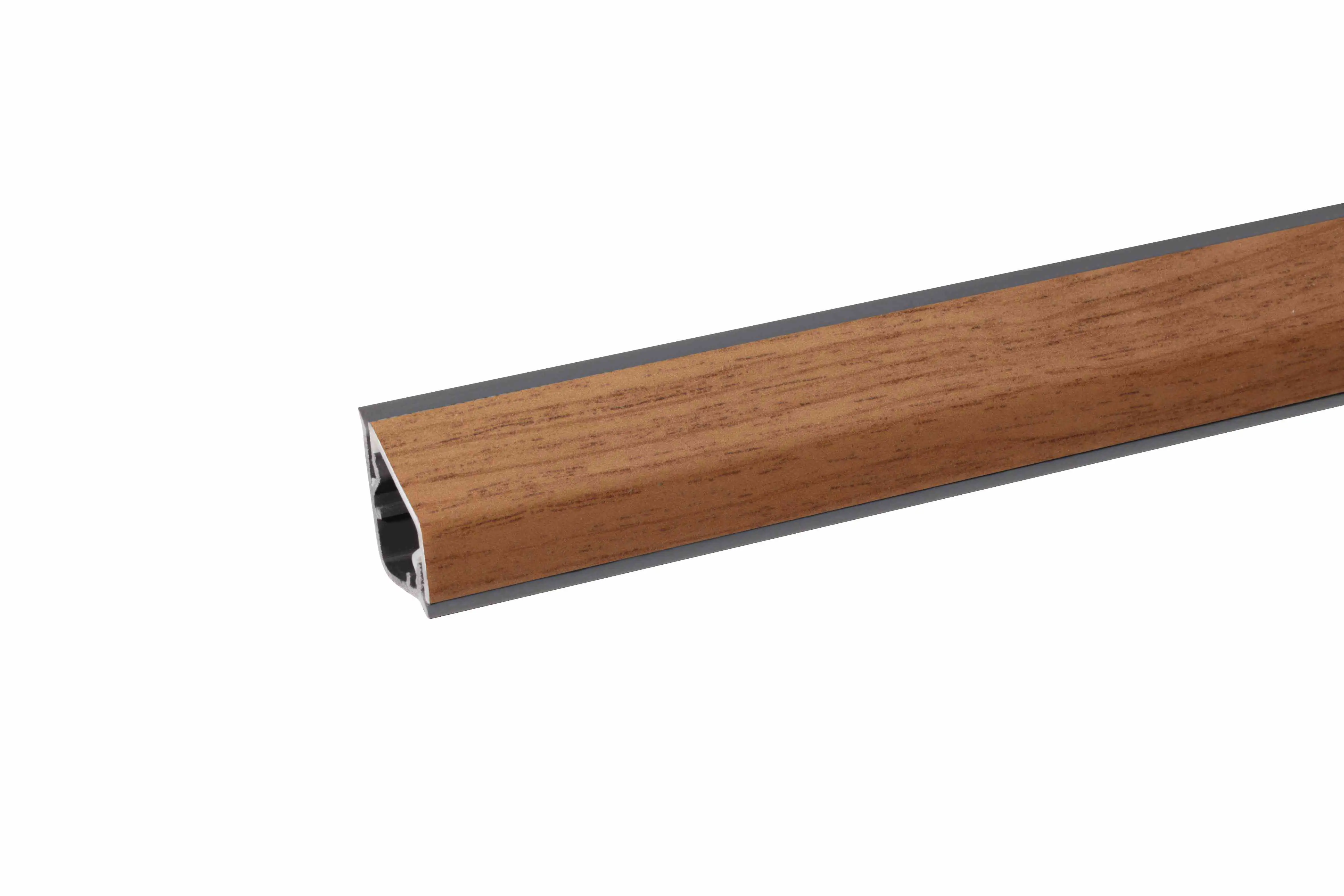 Wandanschlußsystem 300 cm, 24 x 16 mm, Nussbaum