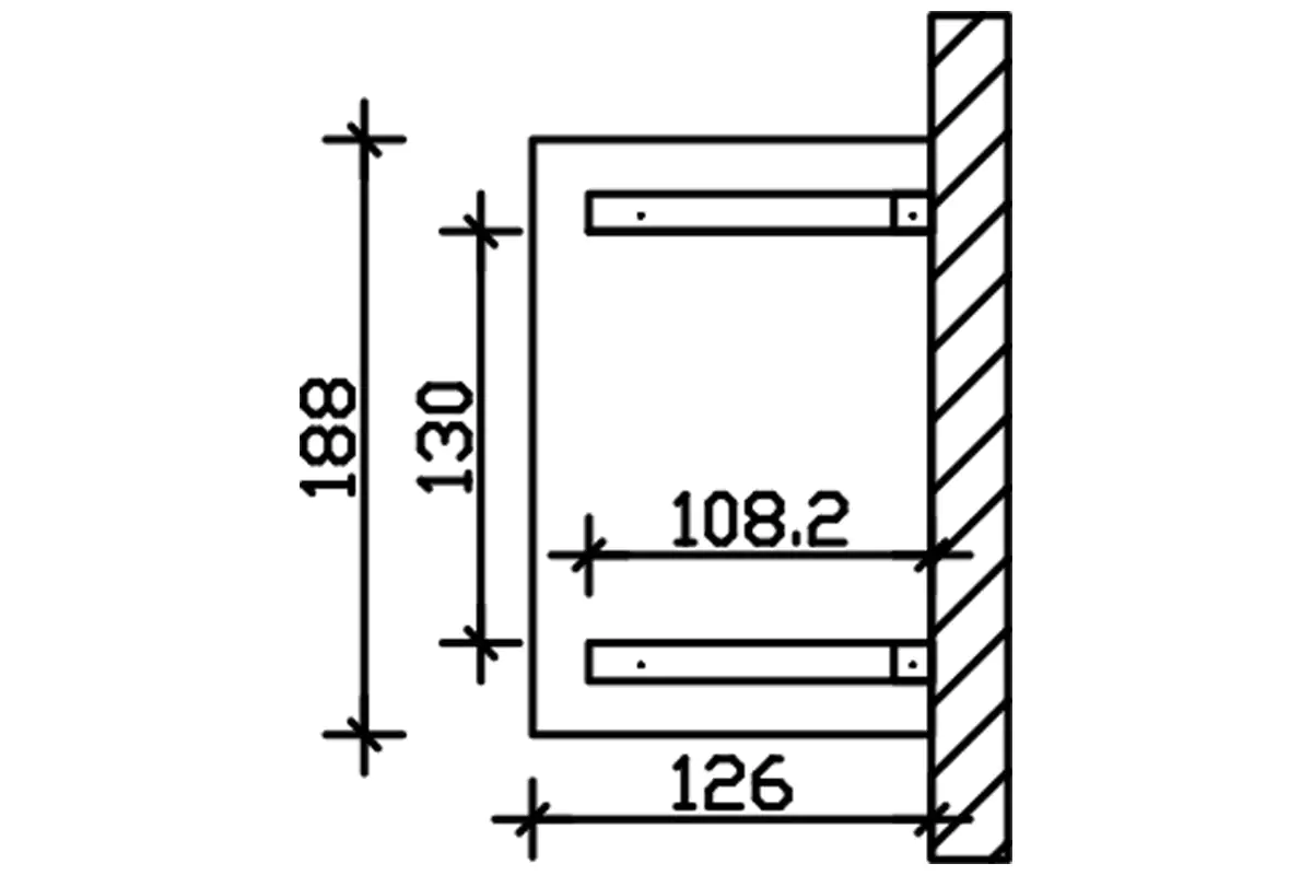SKAN HOLZ Vordach Wesel Typ 2 188 x 126 cm, lasiert in Schiefergrau