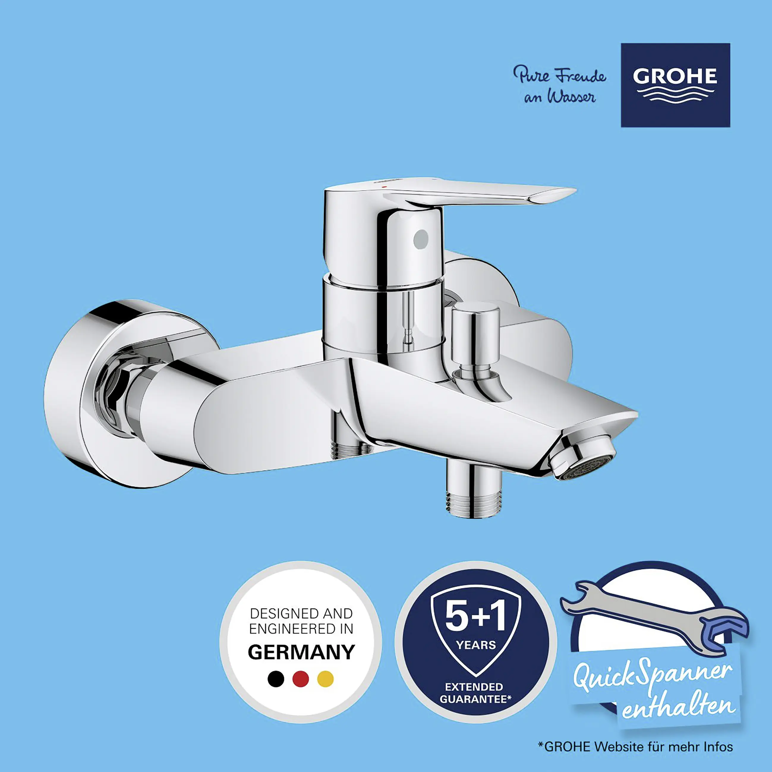 Grohe QuickFix Start Wannenarmatur verchromt