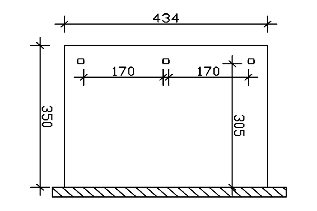 SKAN HOLZ Terrassenüberdachung Andria 434 x 350 cm Leimholz