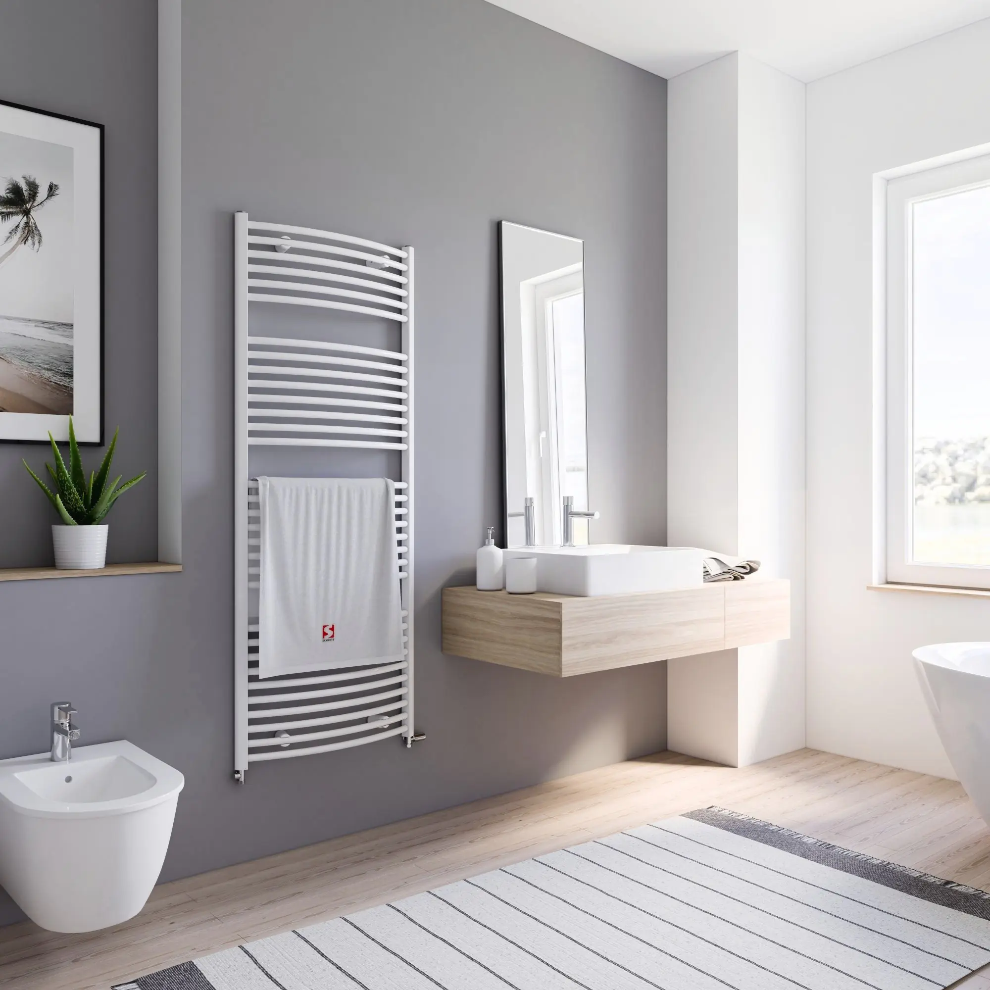 Schulte Design-Heizkörper Europa 153,5 x 60 cm alpinweiß 818 W