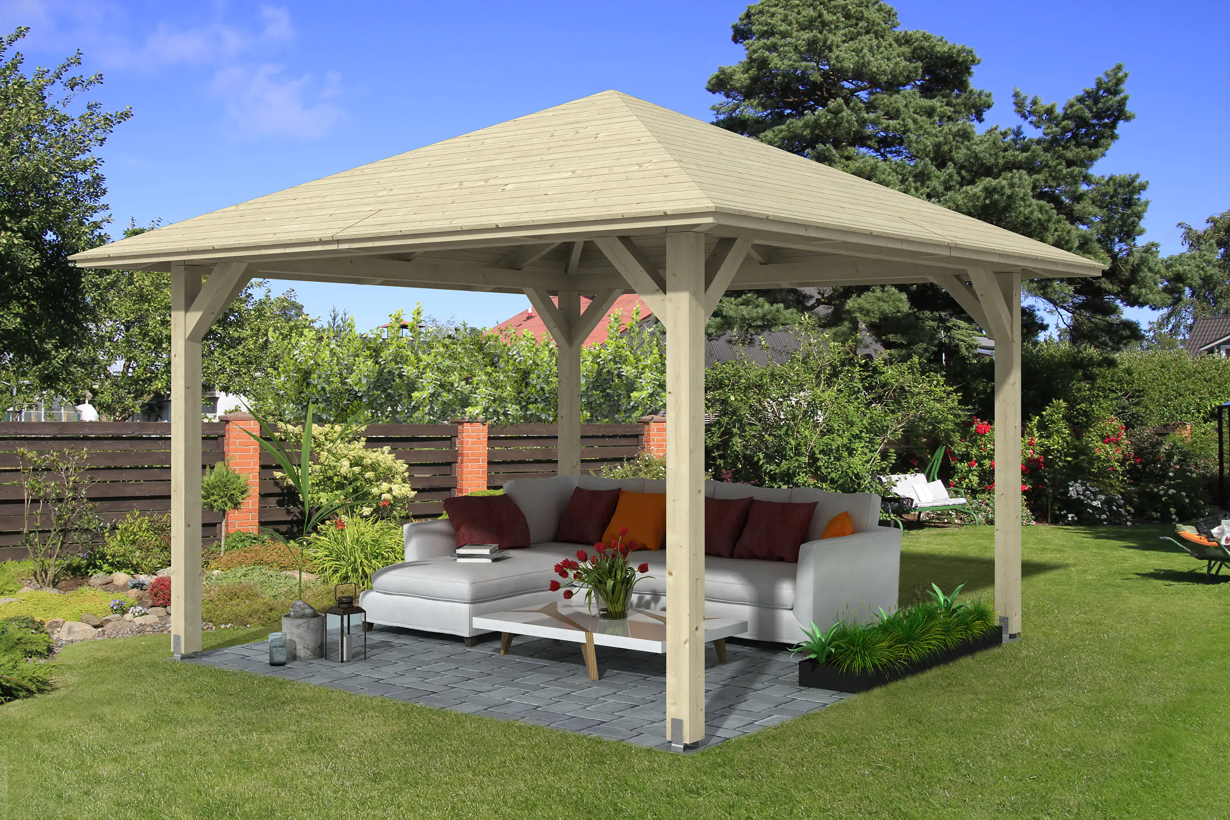 SKAN HOLZ Pavillon Cannes 2 Leimholz, natur