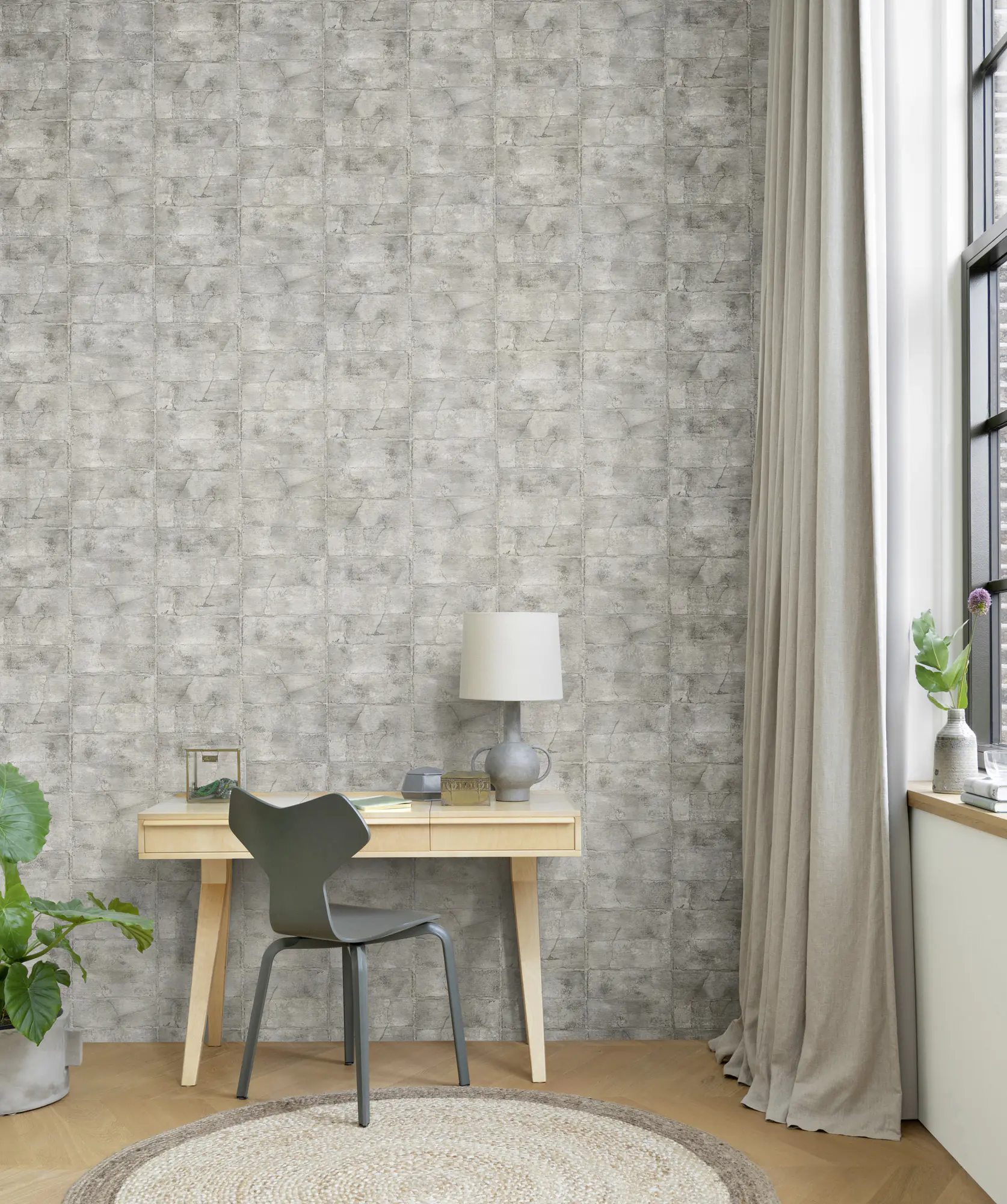 Rasch Vliestapete 520156 Concrete steine grau 10,05x 0,53 m