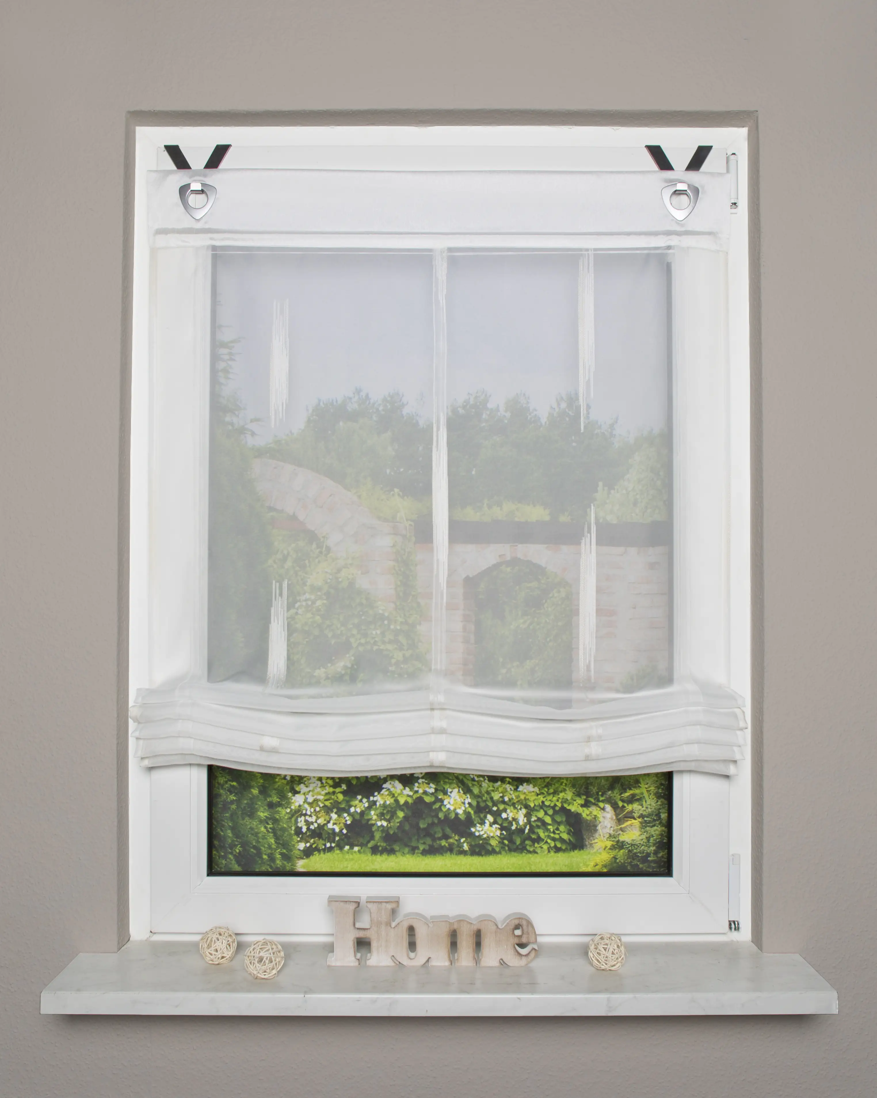 4056751167918 Home Wohnideen Raffrollo Voile Scherli natur 140 x 60 cm