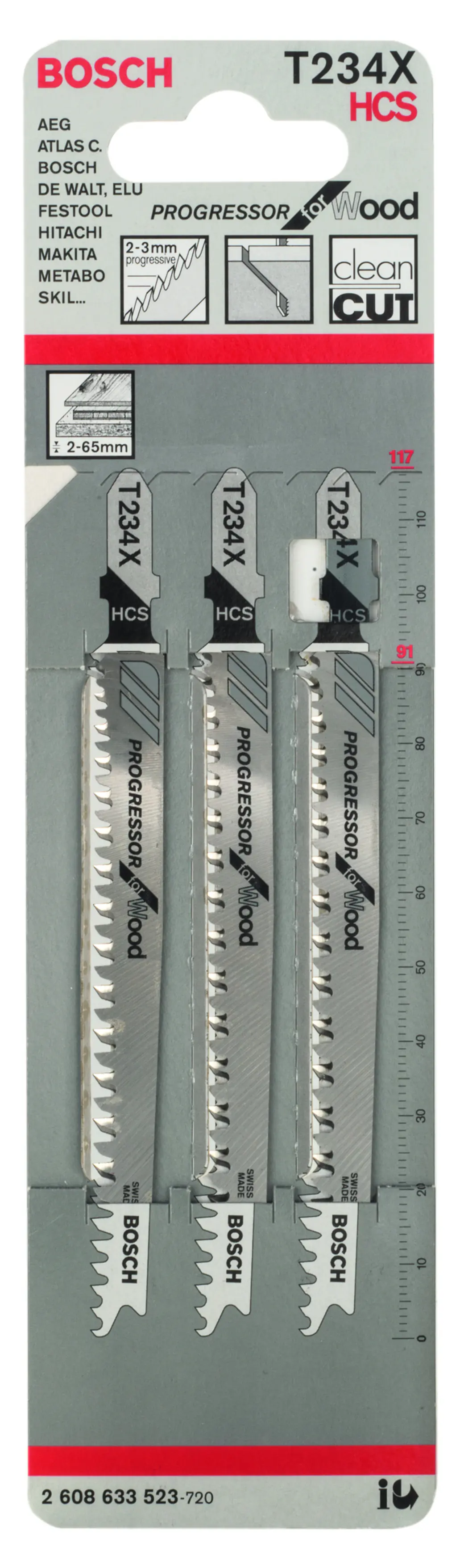 Bosch Stichsägeblätter T 234 X 3-teilig