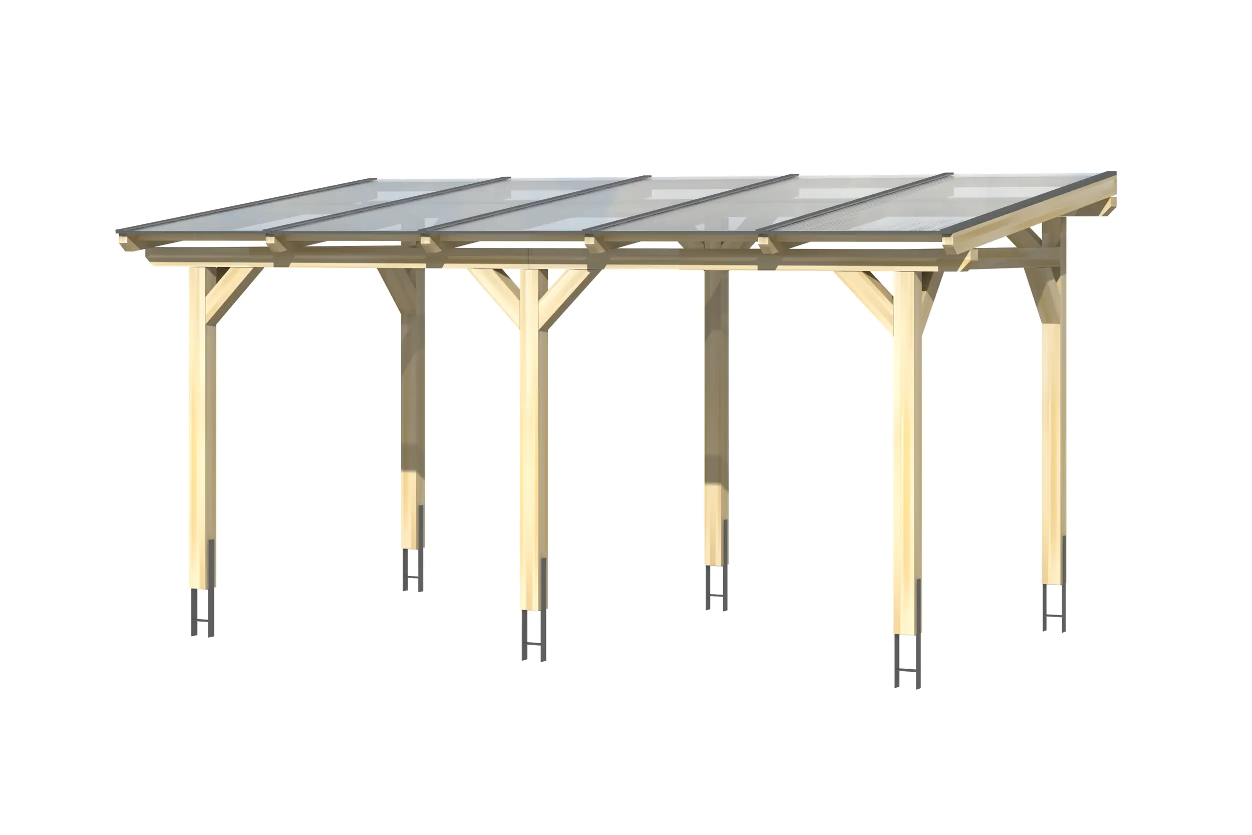 SKAN HOLZ Terrassenüberdachung Siena 541 x 350 cm, Leimholz, natur