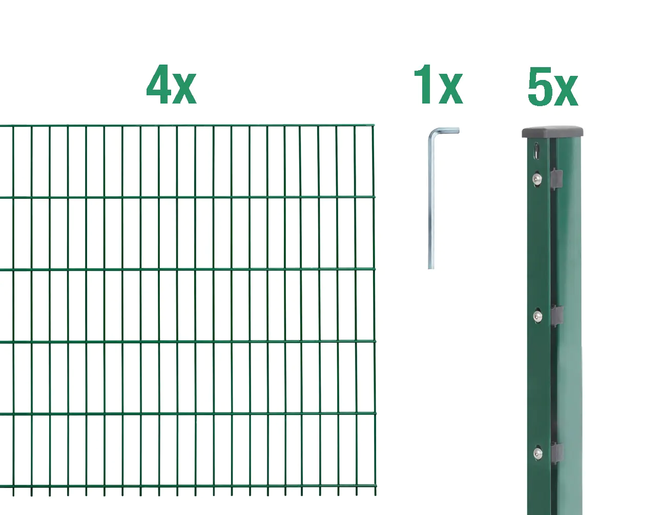 Alberts Doppelstabmatten-Grundset 10 m 250 x 123 cm 6/5/6 grün Alberts Doppelstabmatten-Grundset 10 m 250 x 123 cm 6/5/6 grün