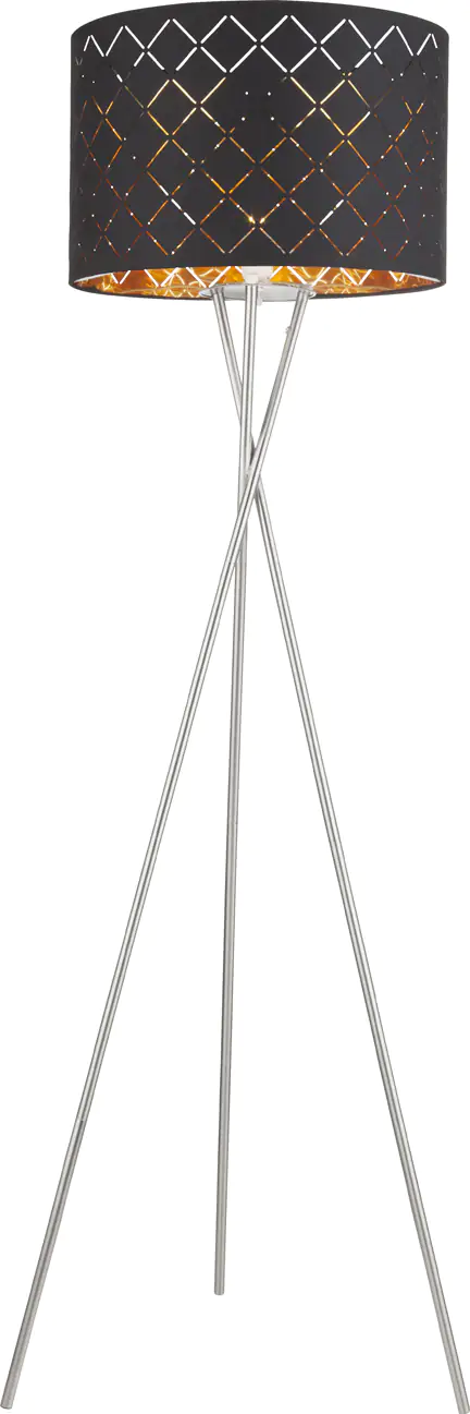 9007371358021 Globo Stehleuchte Clarke schwarz-gold 160 x 62 cm E27, max. 40 W